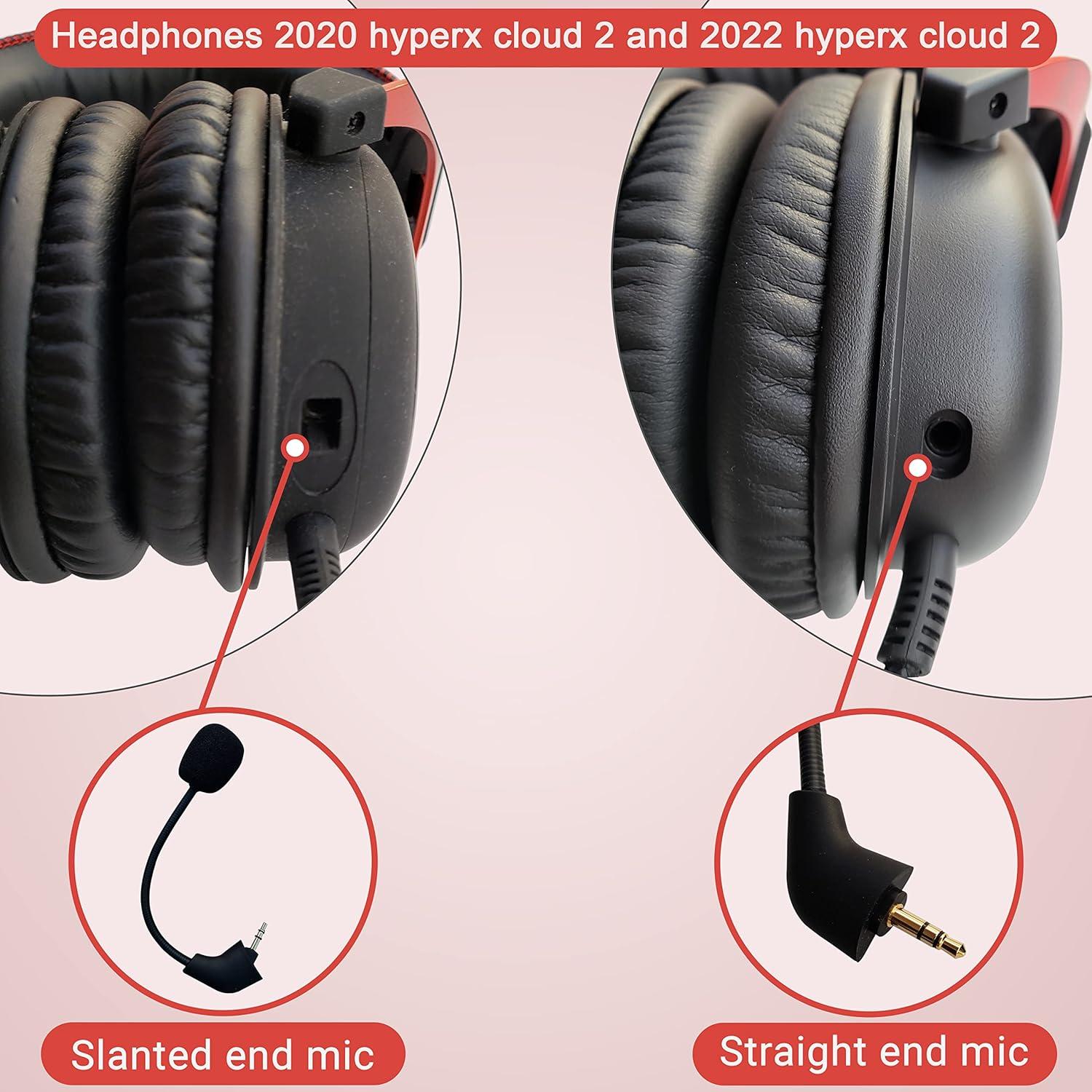 Micrófonos de Reemplazo TNE para Auriculares Kingston HyperX Cloud 2 II - Cable de 3.5mm