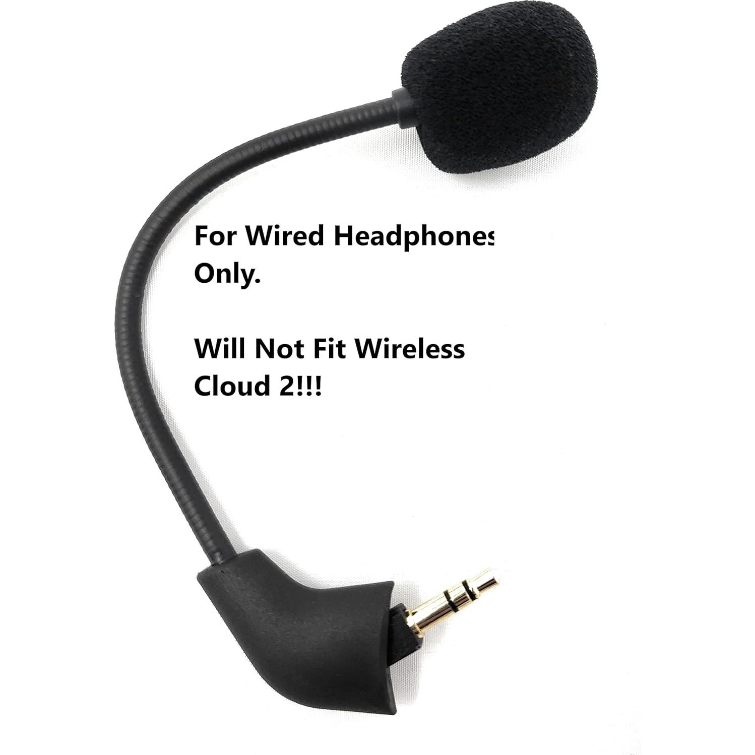 Micrófonos de Reemplazo TNE para Auriculares Kingston HyperX Cloud 2 II - Cable de 3.5mm