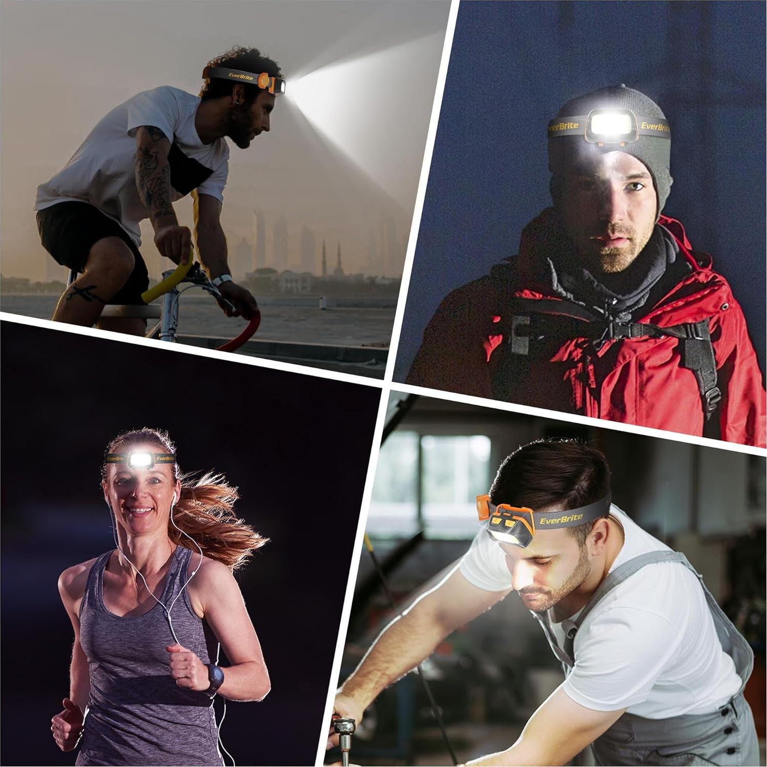 Linterna Frontal EverBrite 300 Lúmenes con Luz Roja/Verde