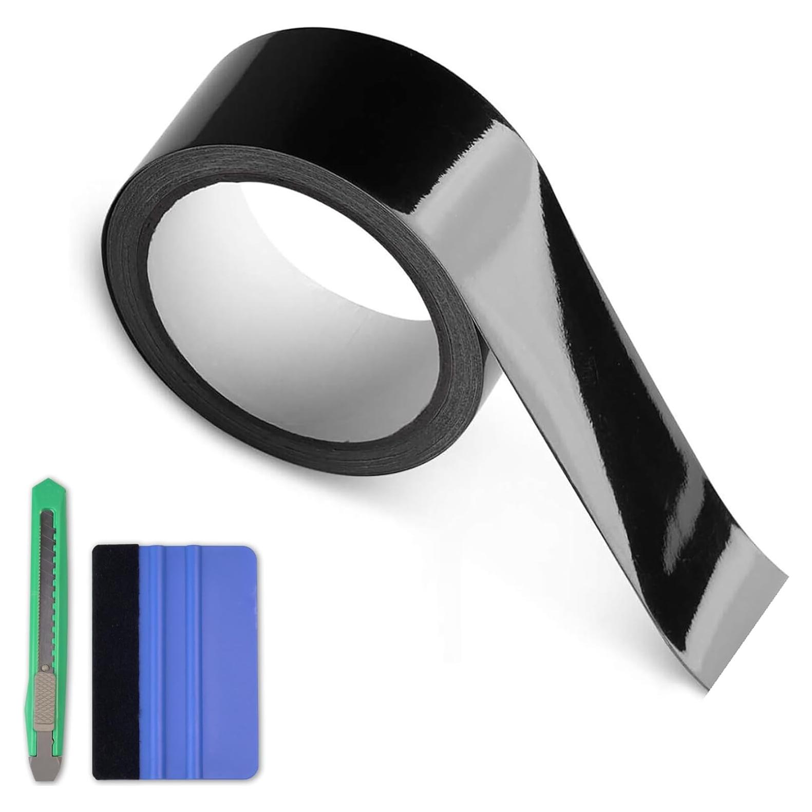 Vinilo Negro Brillante Arespark 1x9m para Autos con Kit