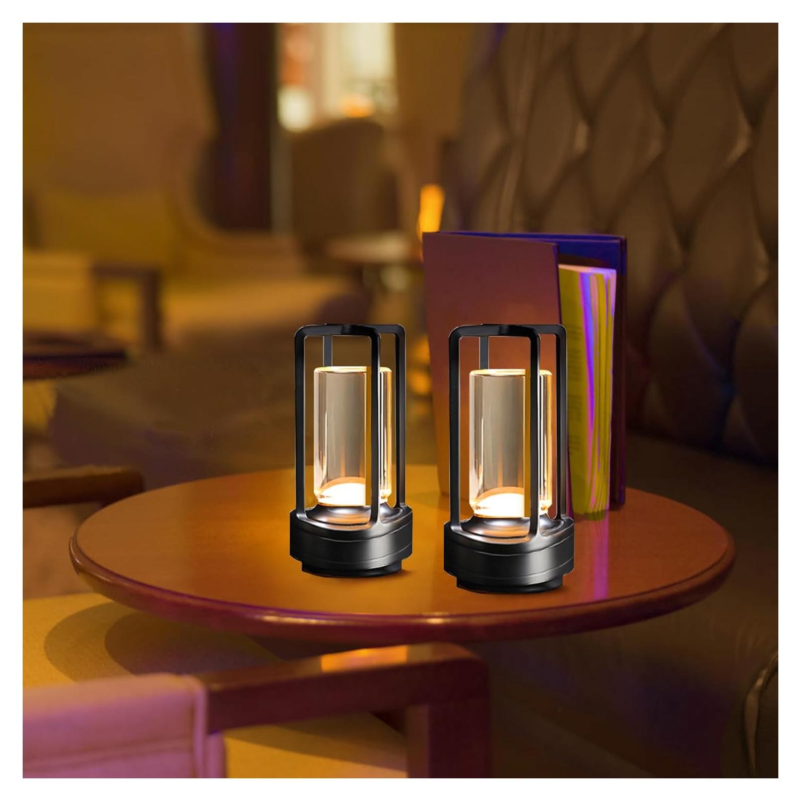 Lámpara de Mesa Inalámbrica Kipliko LED Táctil 2 Piezas