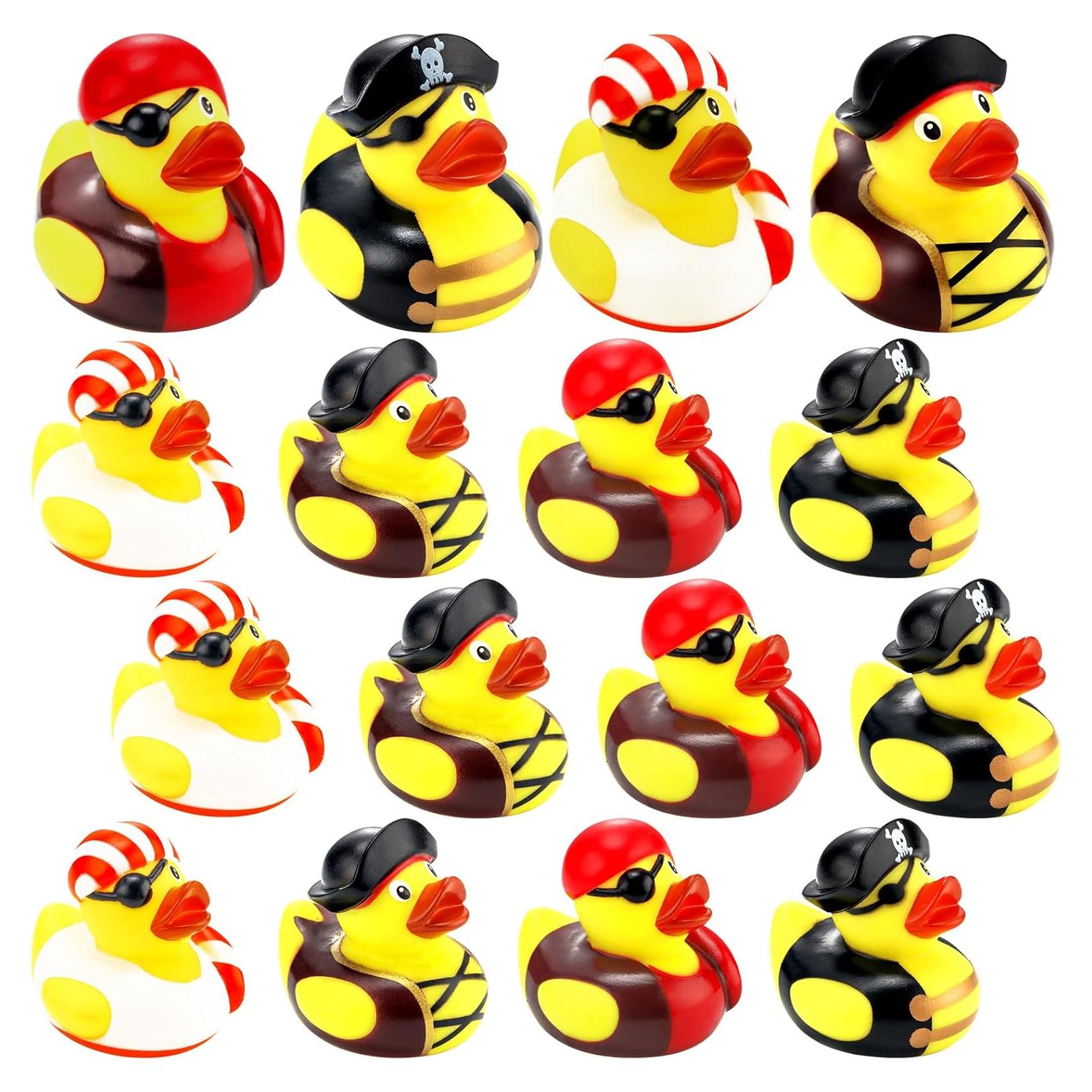 24 Patos de Goma Pirata Lewtemi para Fiesta y Baño