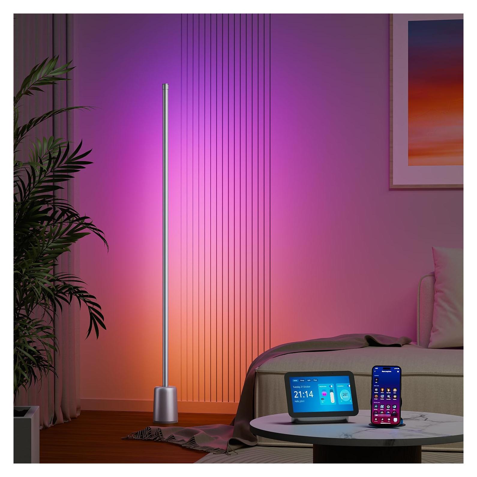 Lámpara de Esquina LED Ailofy 1500lm RGBW Control App Alexa