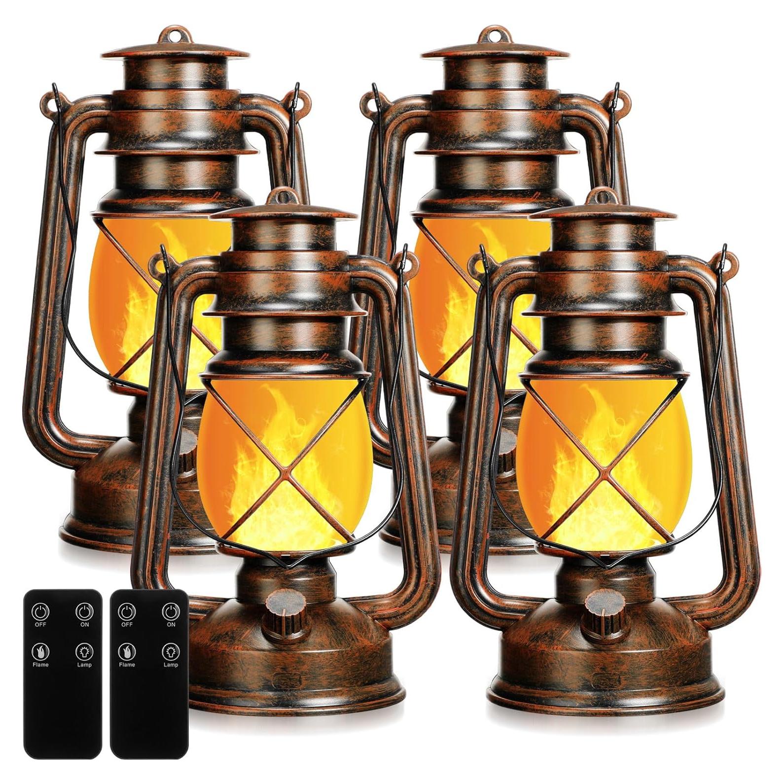 Lámpara LED Vintage Retisee a Batería 4 Pcs con Control Remoto