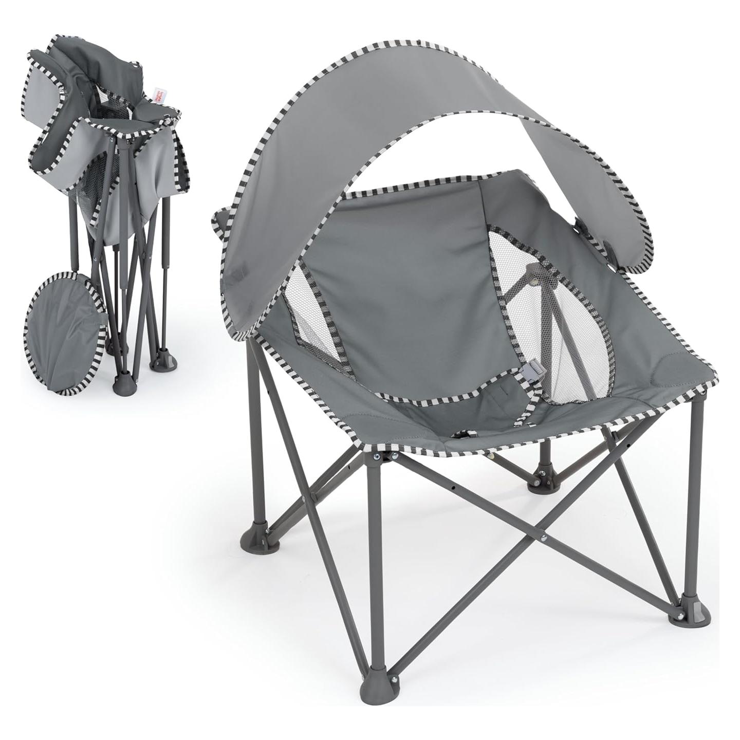 Asiento de Viaje Pop 'N Chill Bright Starts, Gris, 0-6 Meses