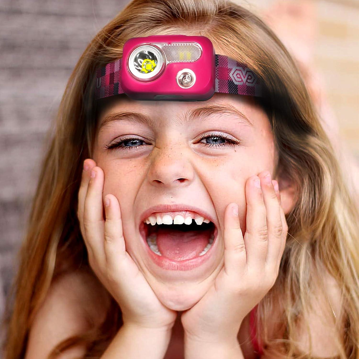 Linterna Frontal Recargable BLITZU i8 Rosa 500 Lúmenes