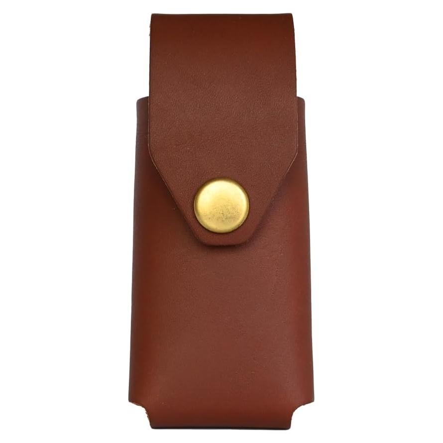 American Bench Craft Riveted Leather Multi Tool Case fits Leatherman Free P2, P4 & Signal - Brown Leather Sheath