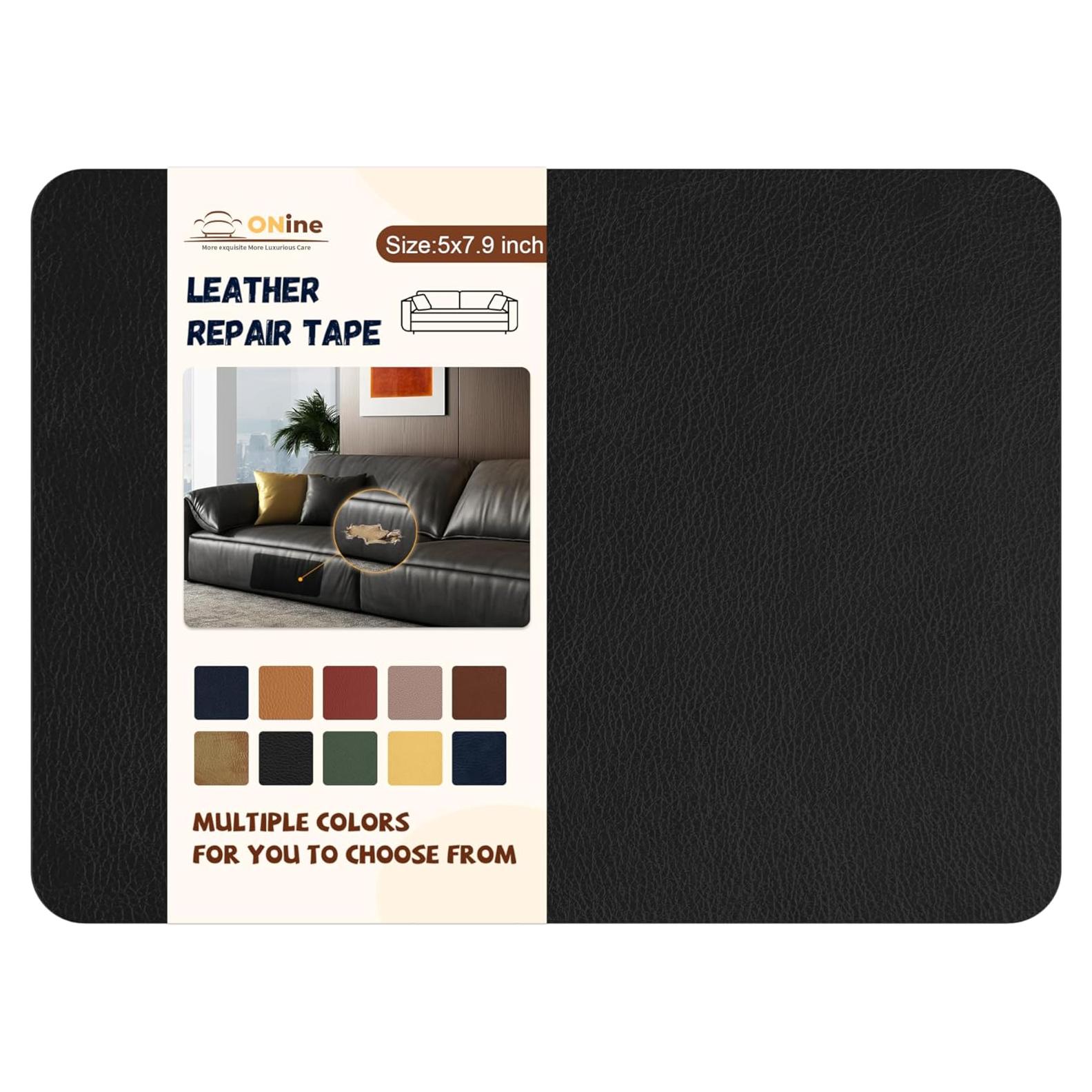 Parche de Reparación de Cuero ONine 12.7x20.1cm Negro Tinta