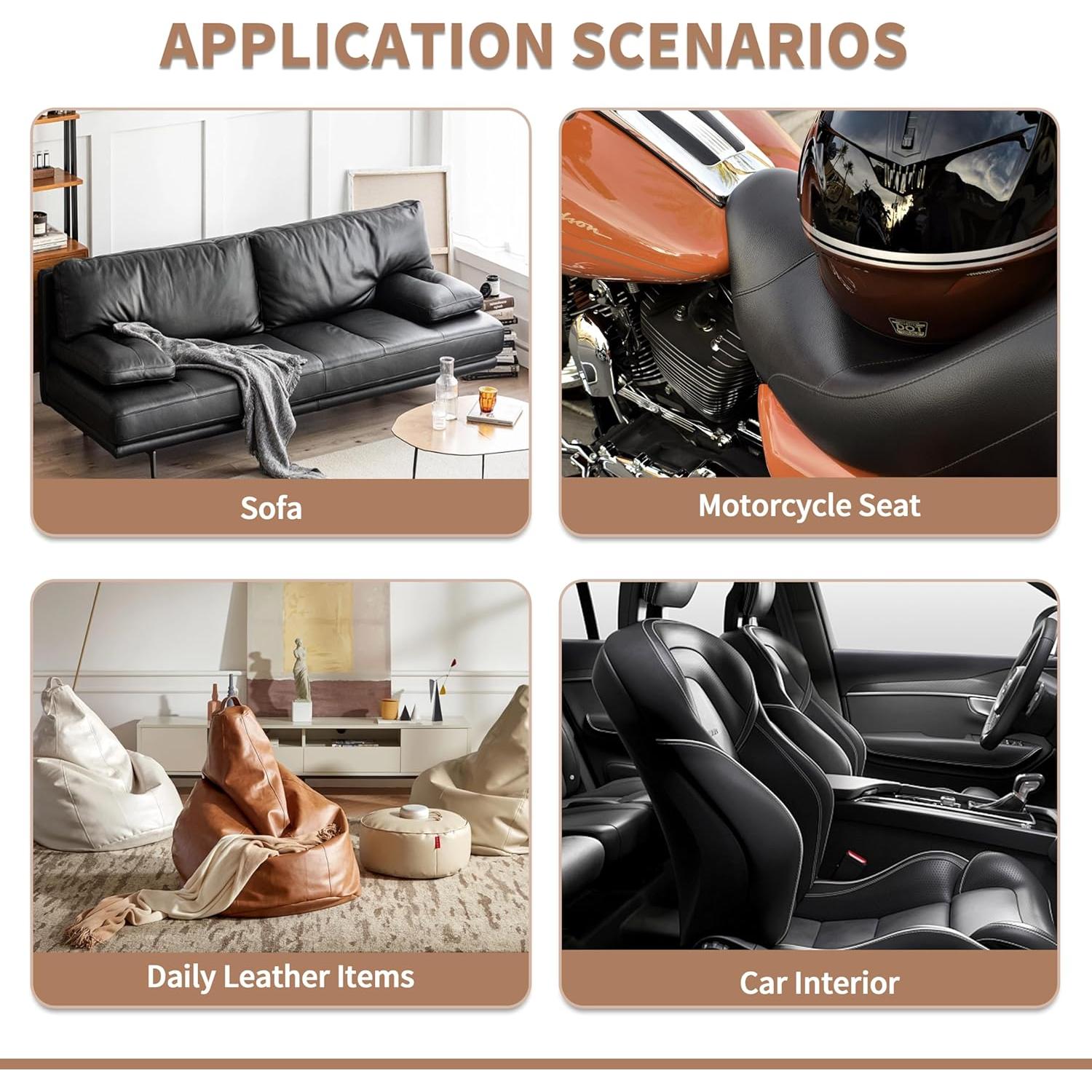 Parche de Reparación de Cuero ONine 12.7x20.1cm Negro Tinta