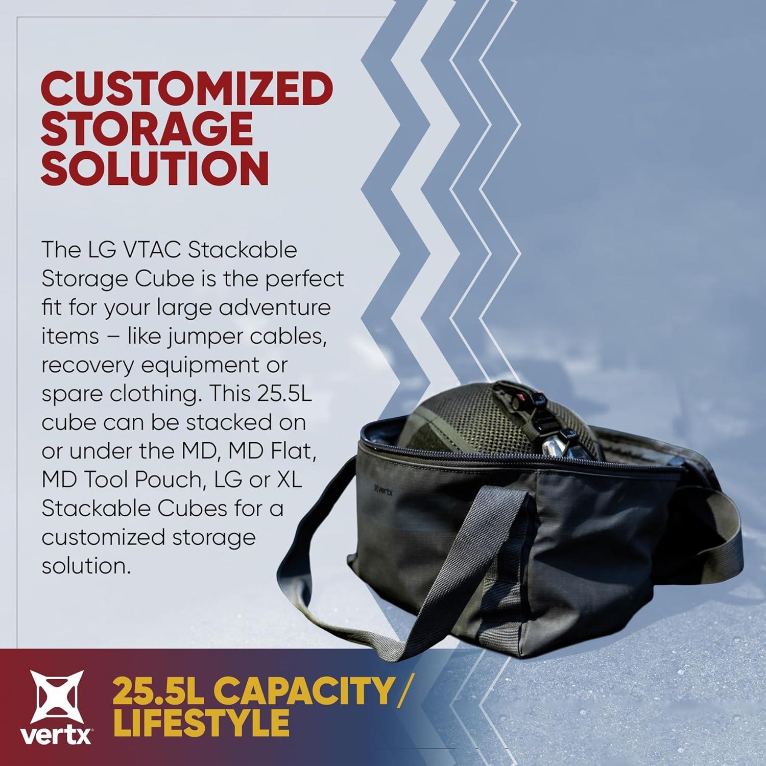 Vertx VTAC Stackable Storage Cube, Car Tactical Gear Carry Bag Organizer, Ammo, Mag, EDC Storage Travel Carrying Containers