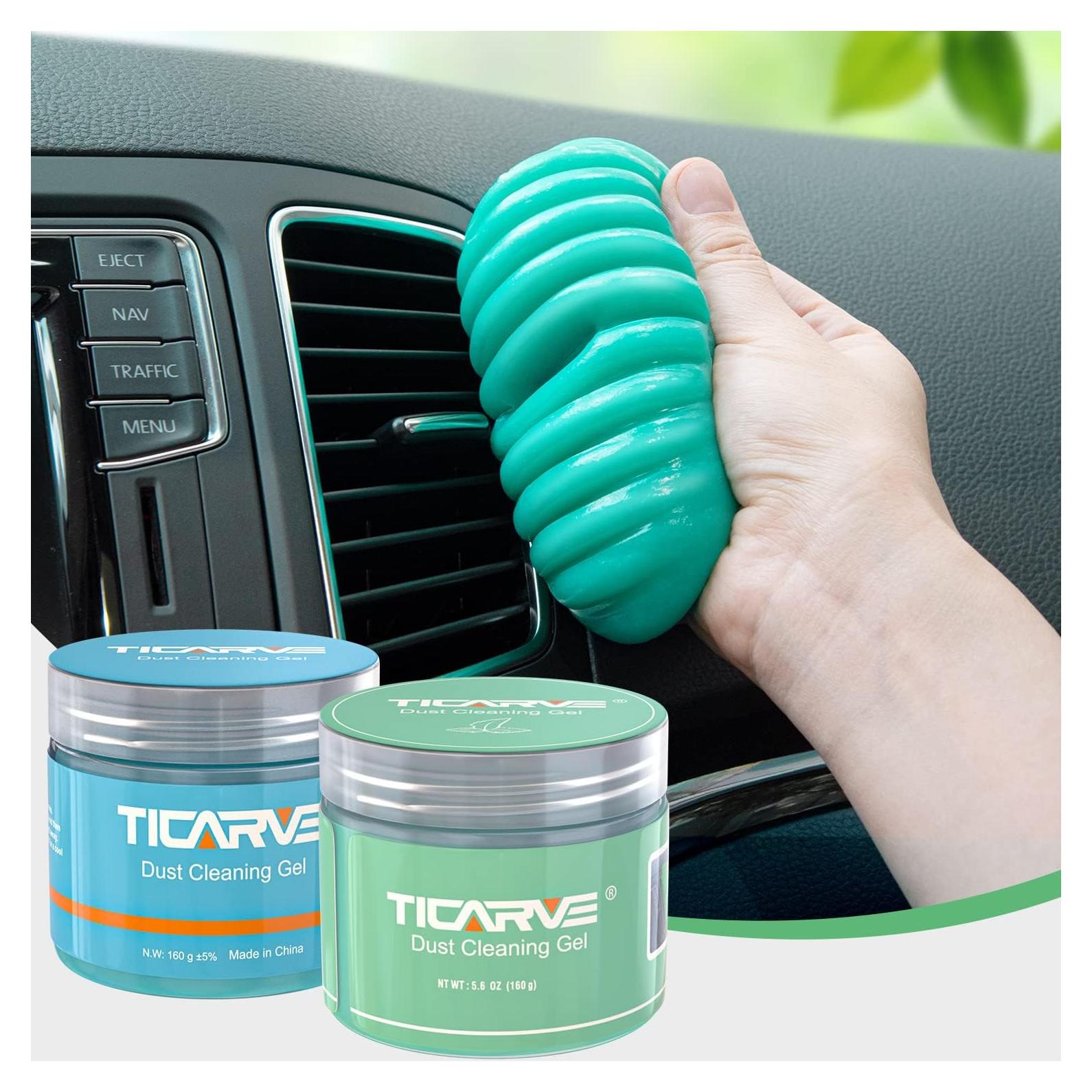 TICARVE Gel de Limpieza para Automóviles 2Pack 408g Reutilizable