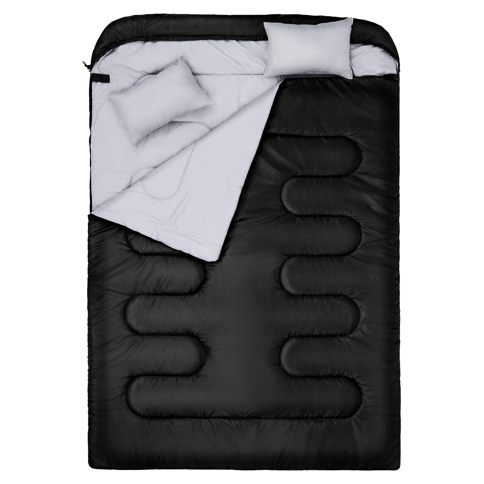 Saco de dormir doble Sportneer para 2 personas, 3 estaciones