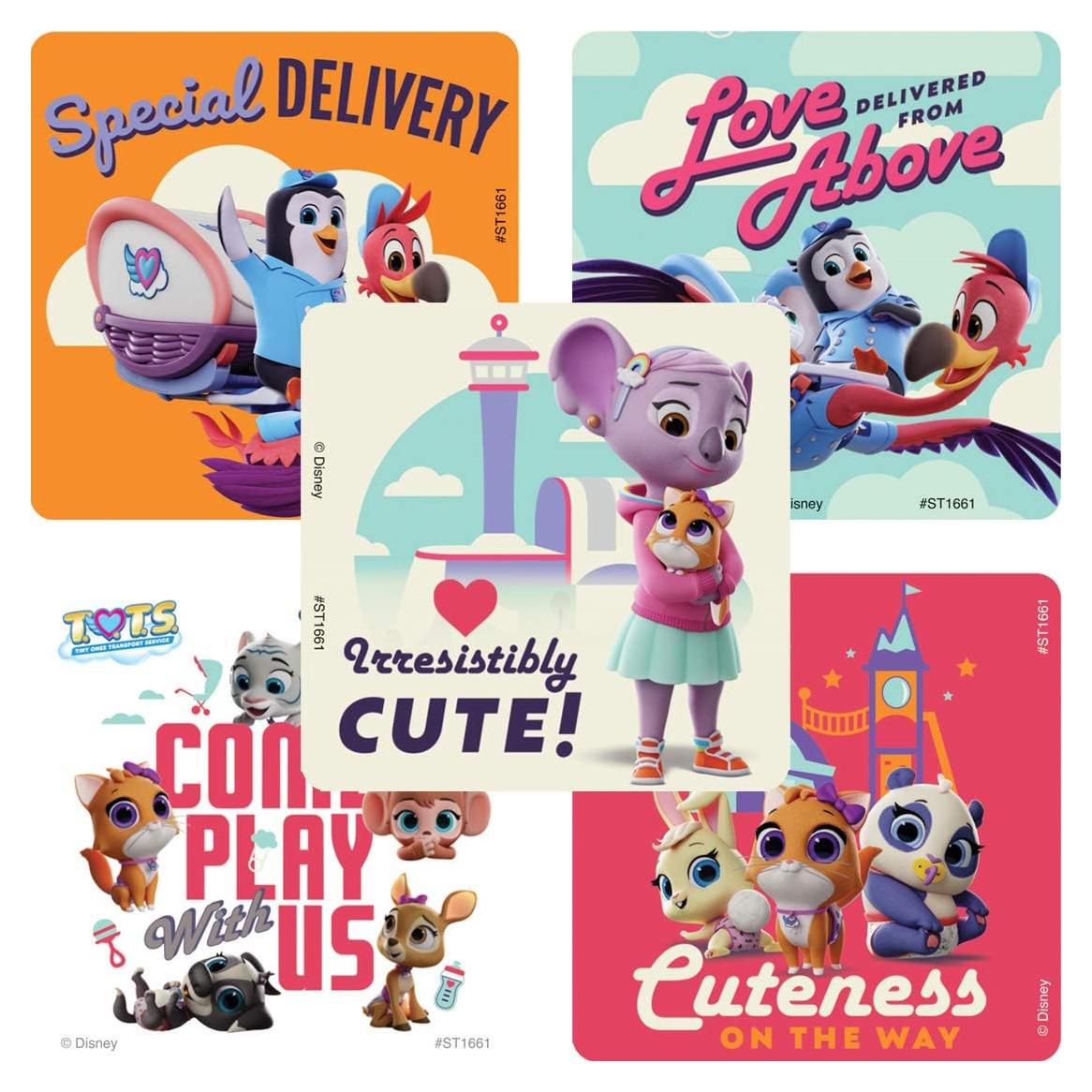 Stickers Disney T.O.T.S - 100 Piezas Hipoalergénicos