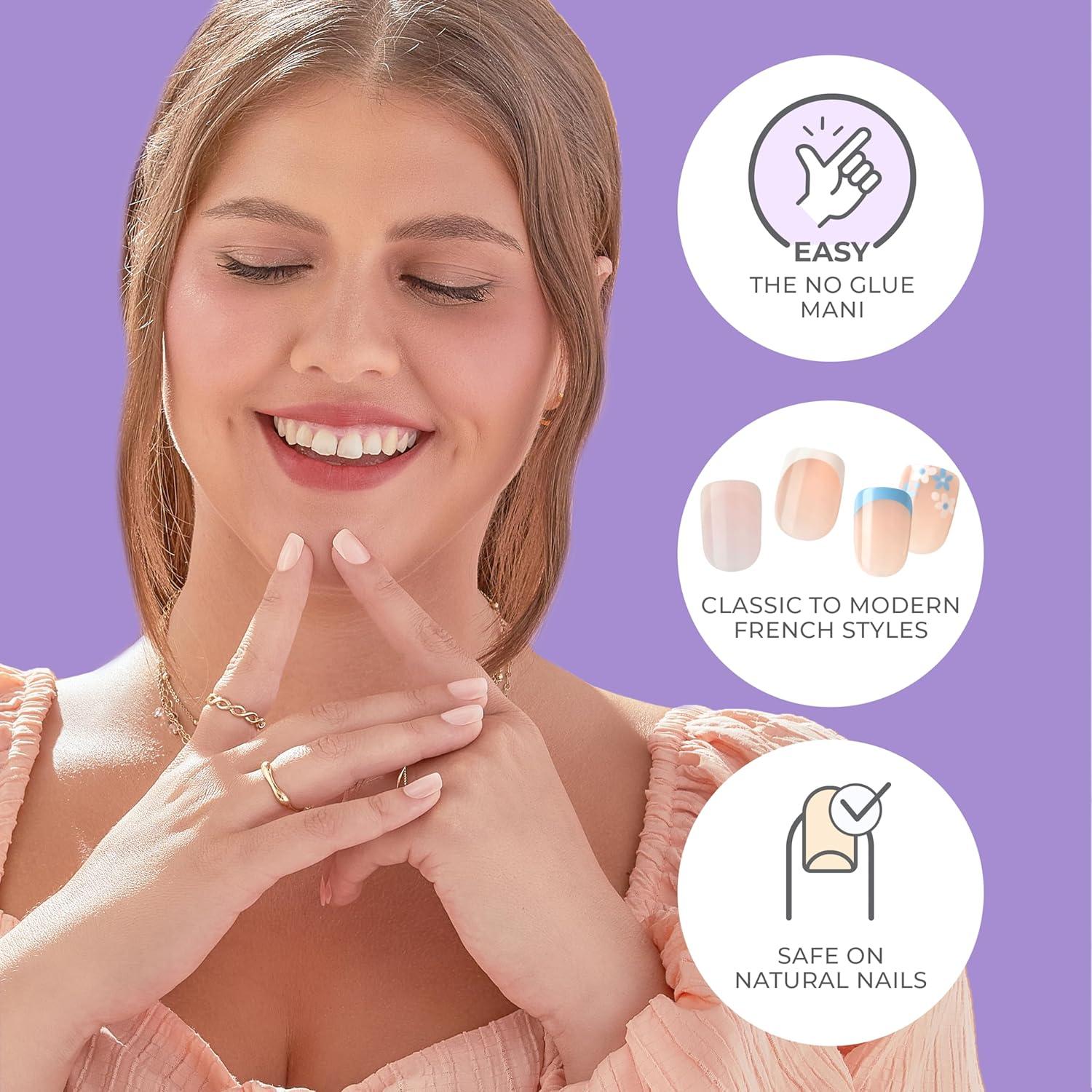 KISS imPRESS Uñas Postizas Francesas Ditto Neutro Claro 30 Uñas