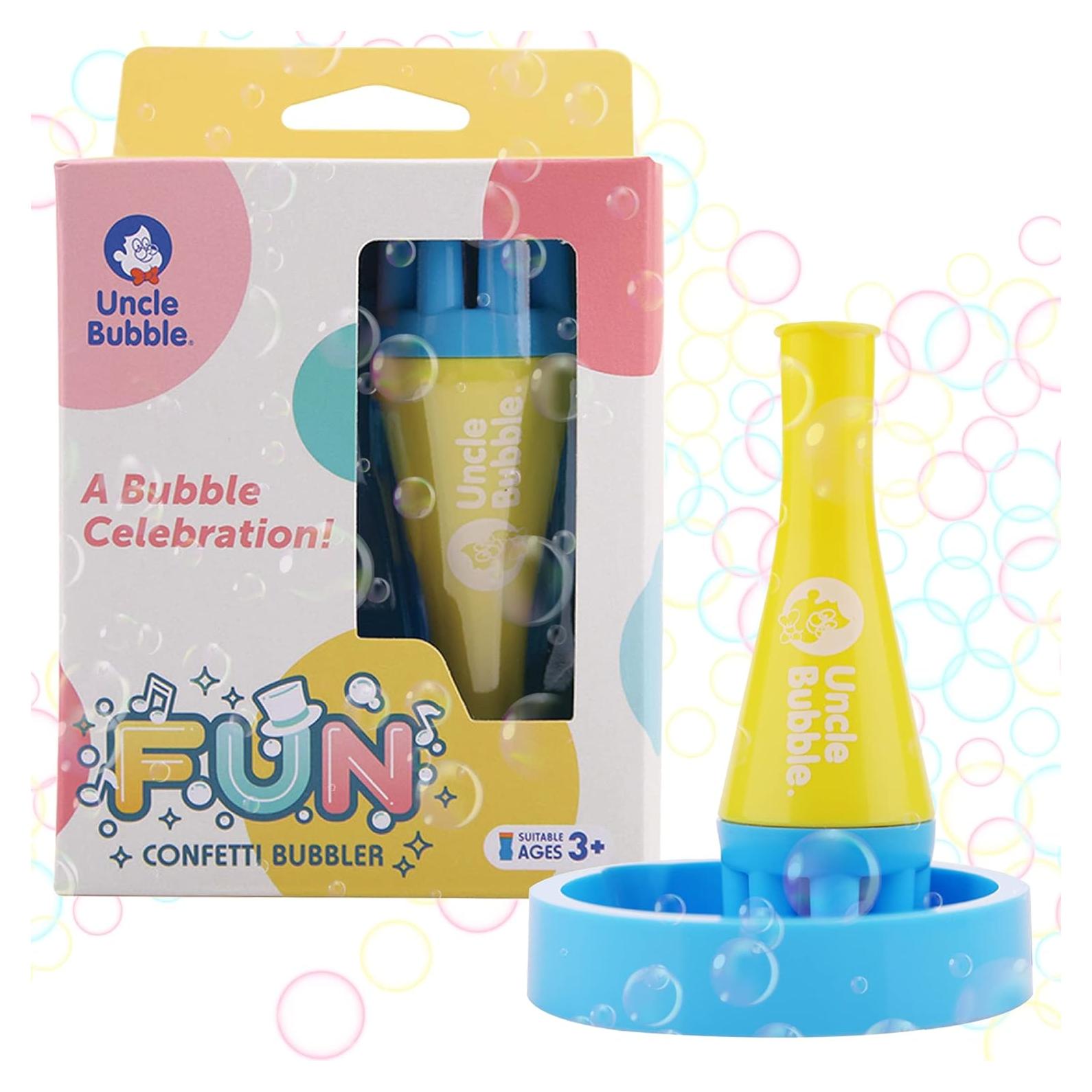 Soplador de Burbujas Mini Uncle Bubble - Juguete Divertido 9.7x6x15cm