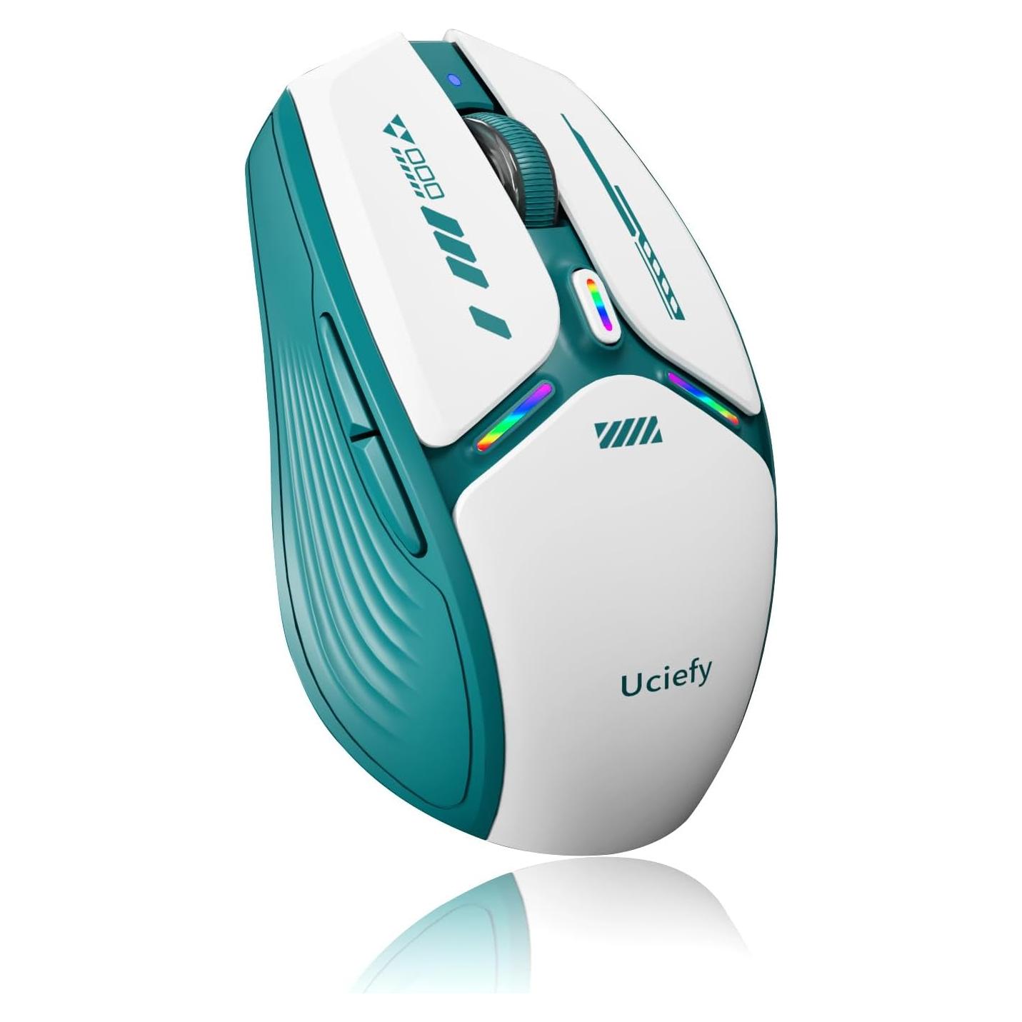 Ratón Inalámbrico Uciefy V19 Recargable 2.4GHz Verde