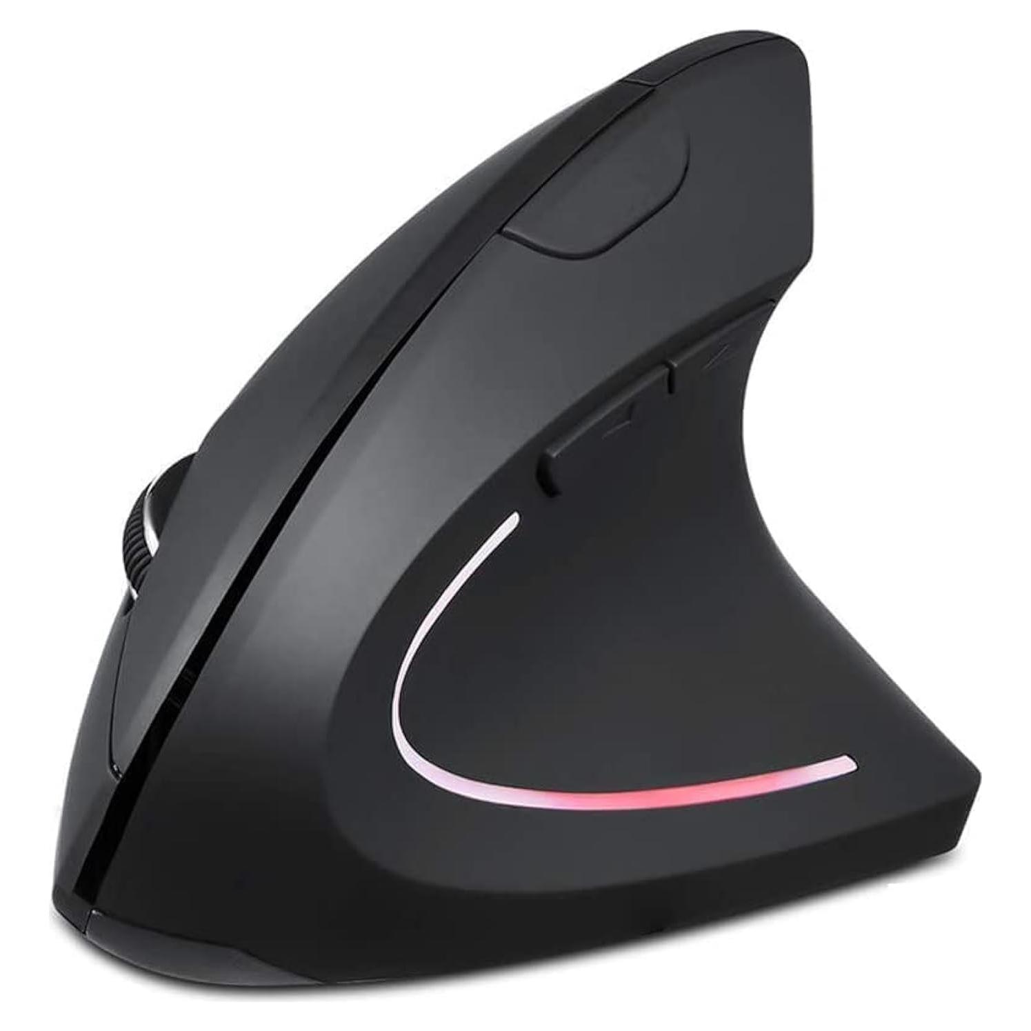 Ratón Inalámbrico Vertical Ergonomico TECCOEUS Negro 800/1600 DPI