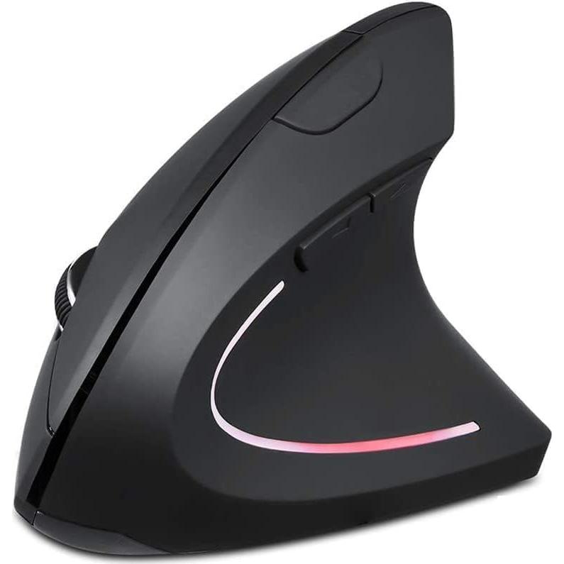 Ratón Inalámbrico Vertical Ergonomico TECCOEUS Negro 800/1600 DPI