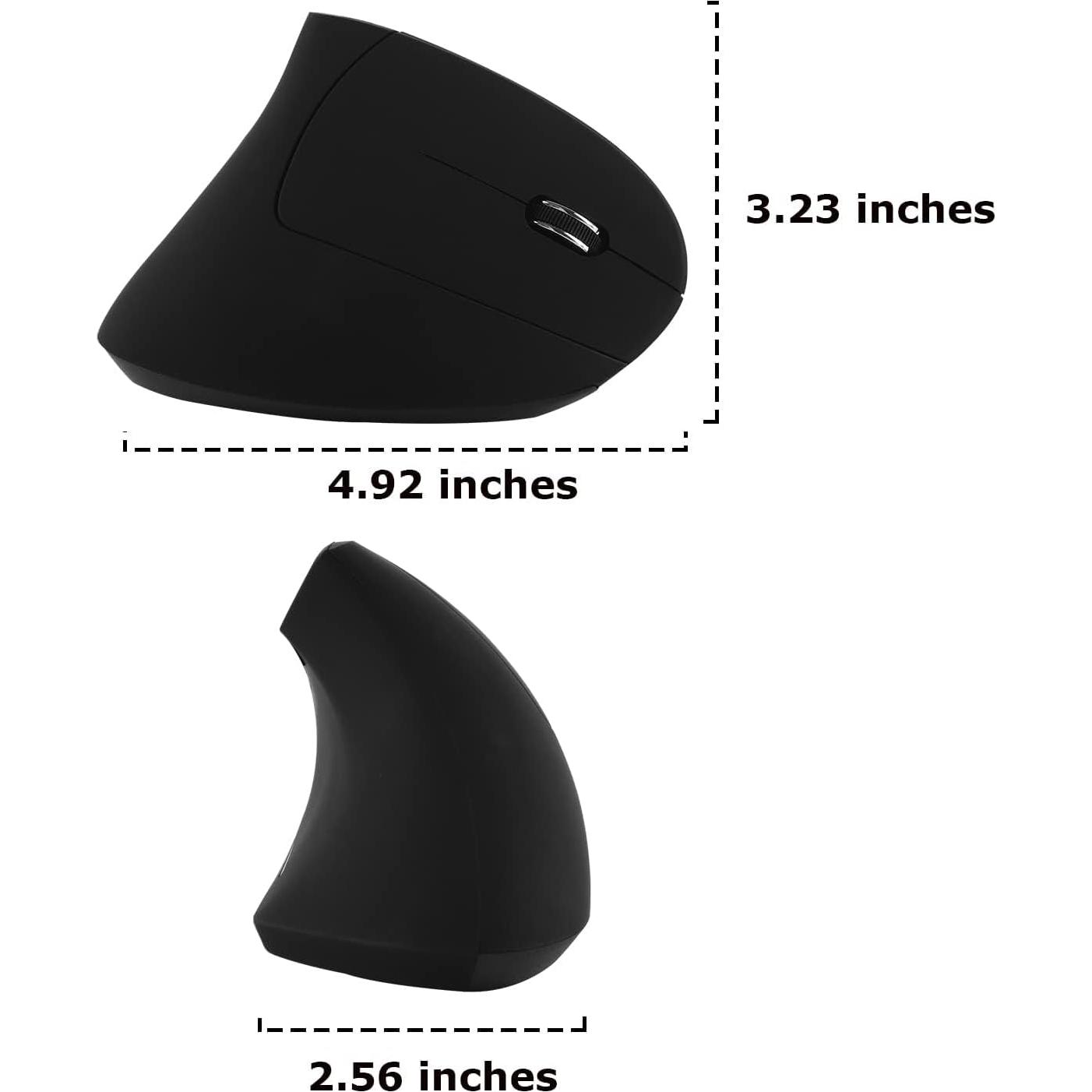 Ratón Inalámbrico Vertical Ergonomico TECCOEUS Negro 800/1600 DPI