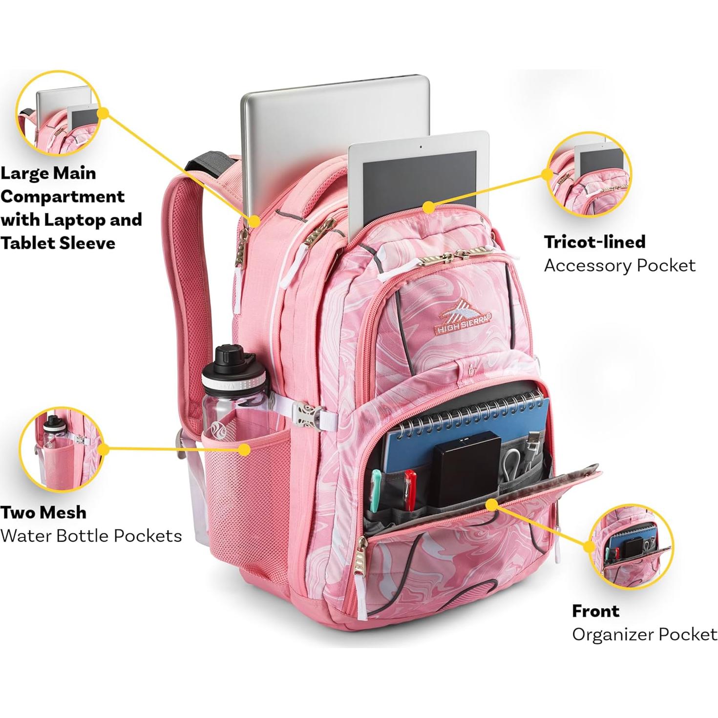 Mochila para computadora High Sierra Swerve Negra 36.5L