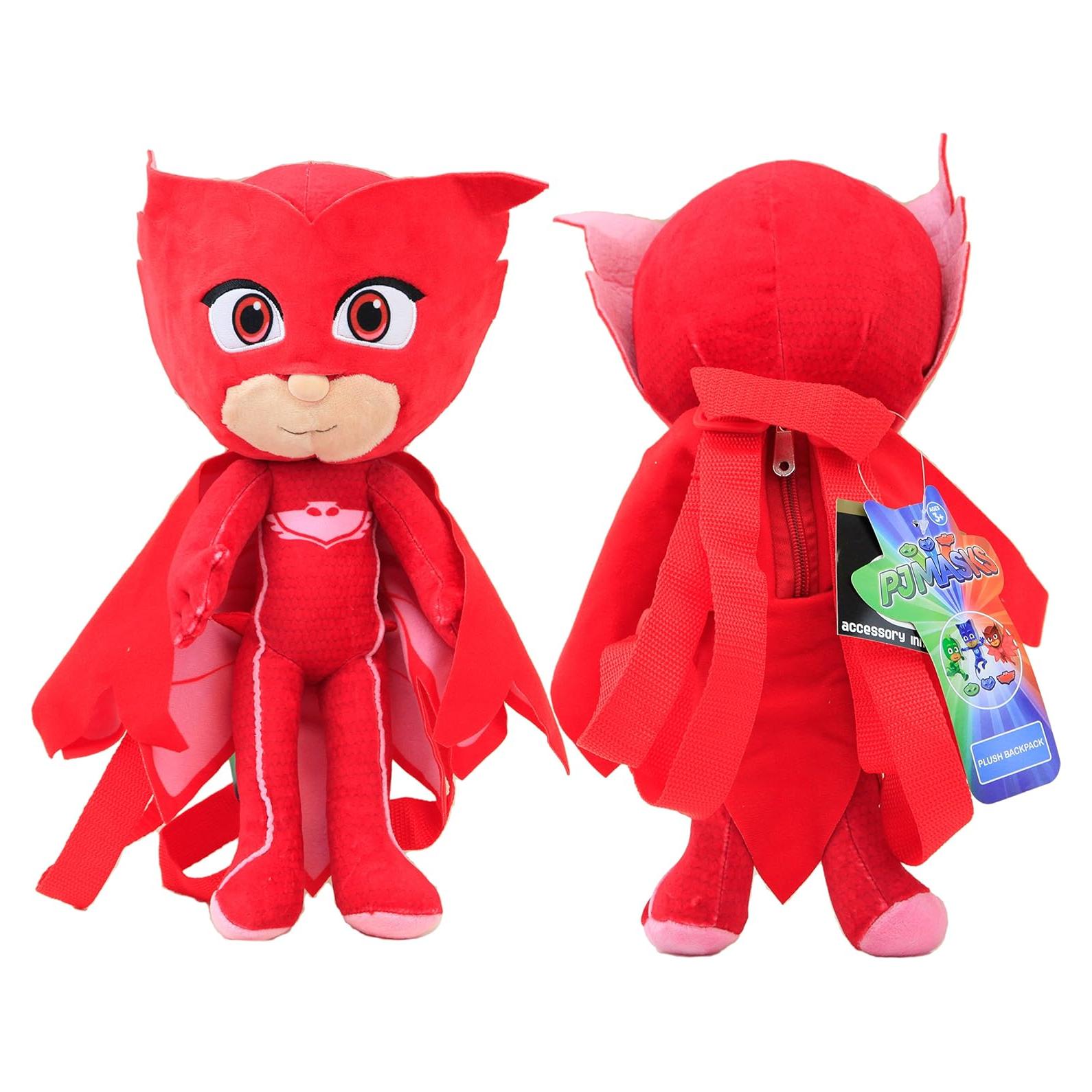 Mochila de peluche Disney PJ Masks 35.5 cm Roja