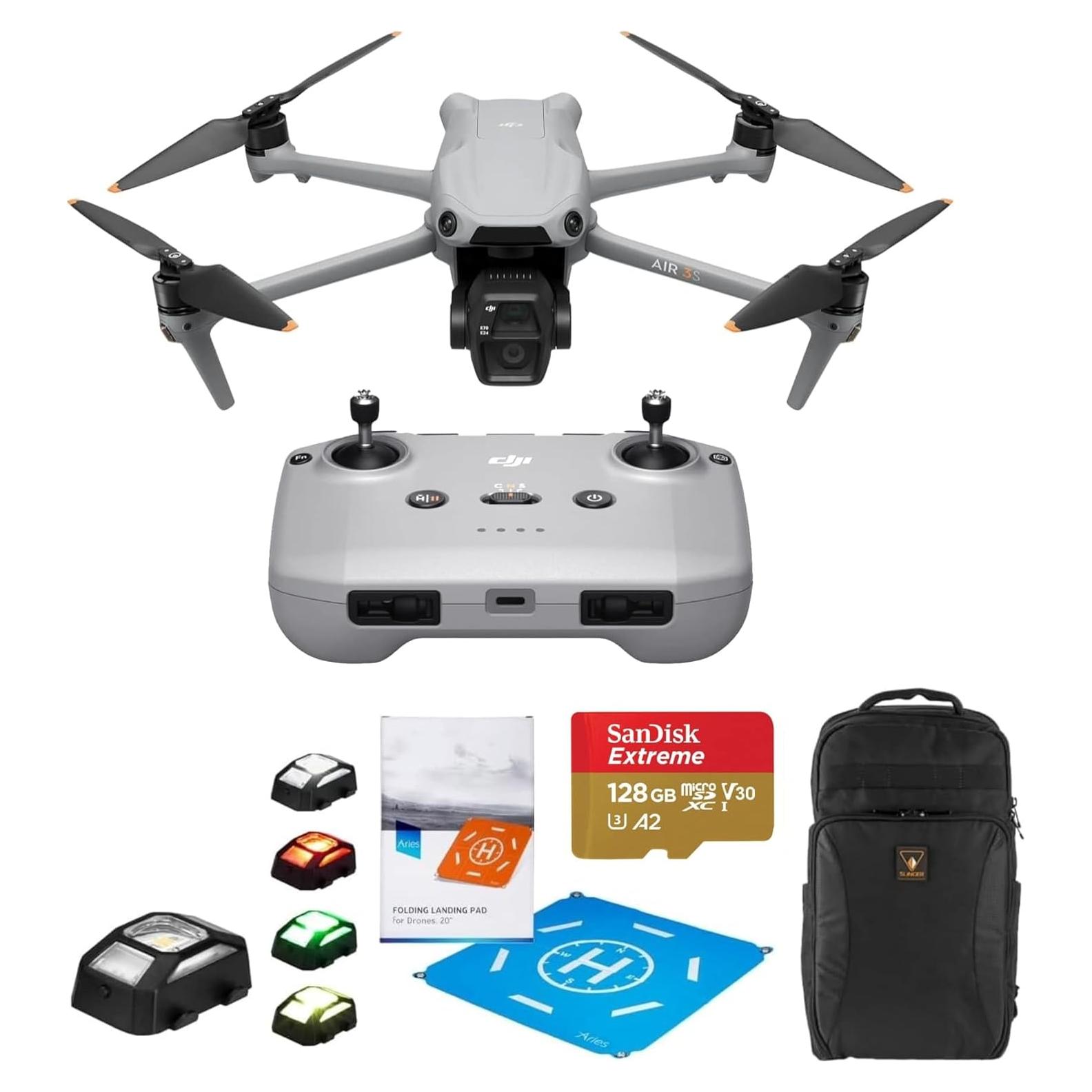 Drone DJI Air 3S con Doble Cámara 4K y Accesorios