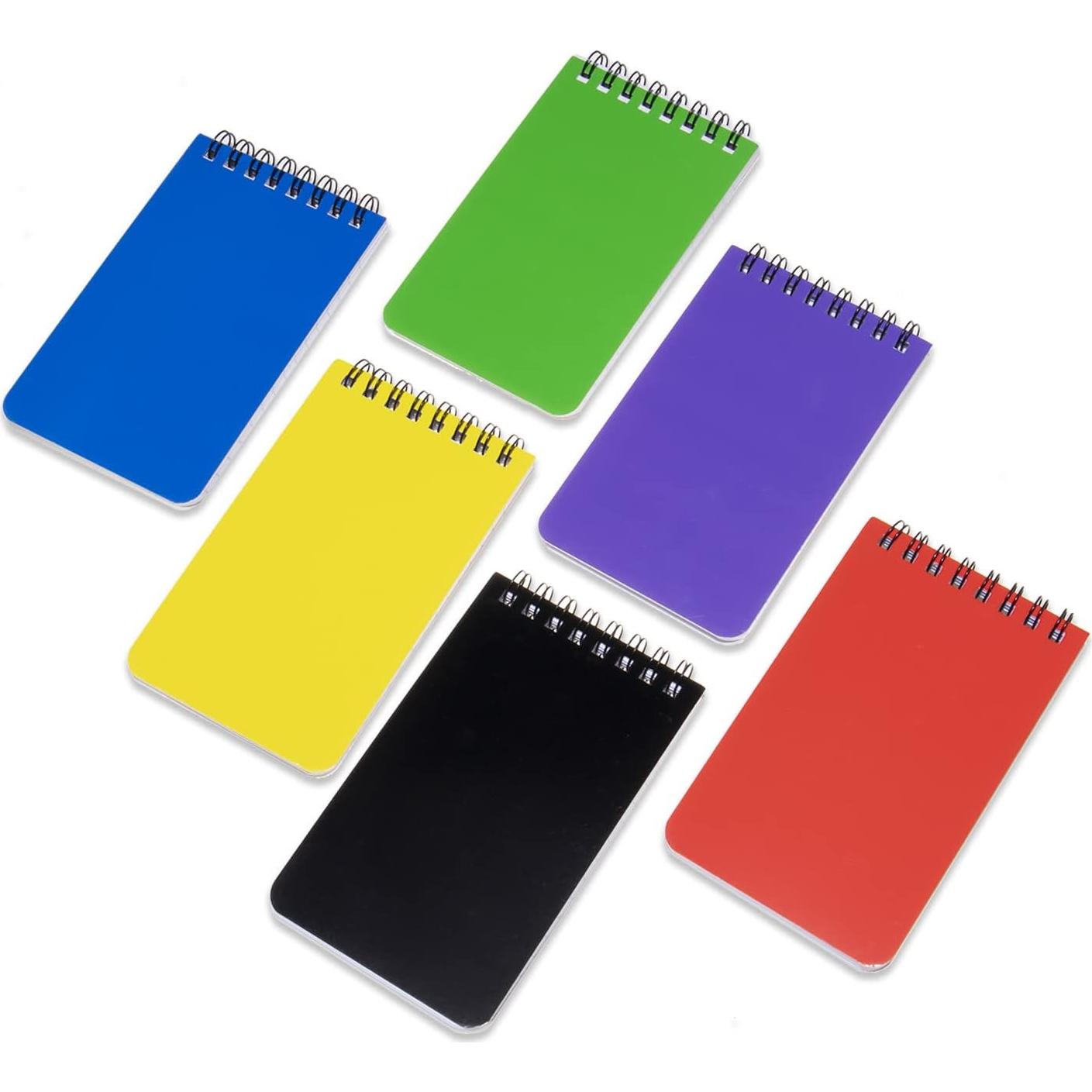 Cuaderno de Bolsillo QiCheng 3x5" Espiral 6 Pack Verde