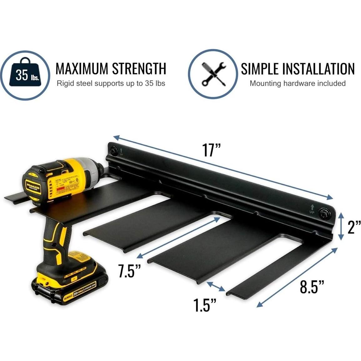 Estante de Almacenamiento para Taladros StoreYourBoard, Soporta 4 Taladros