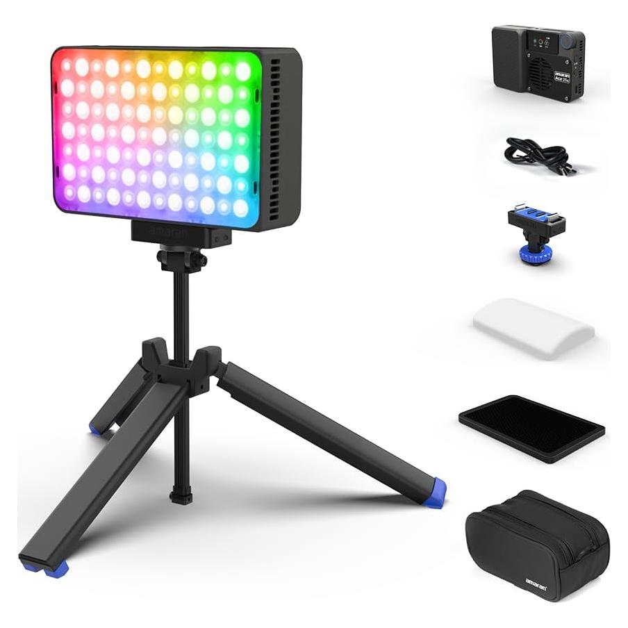 Kit Luz LED RGB amaran Ace 25c con Soporte Magnético y Mini Trípode