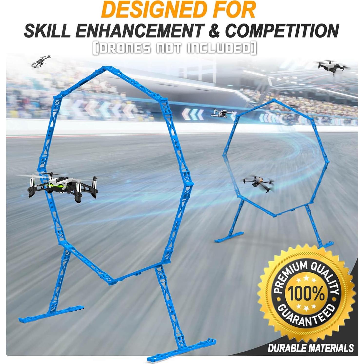 Curso de Obstáculos Drone Beria 2 Paquetes Aros Azul 300g