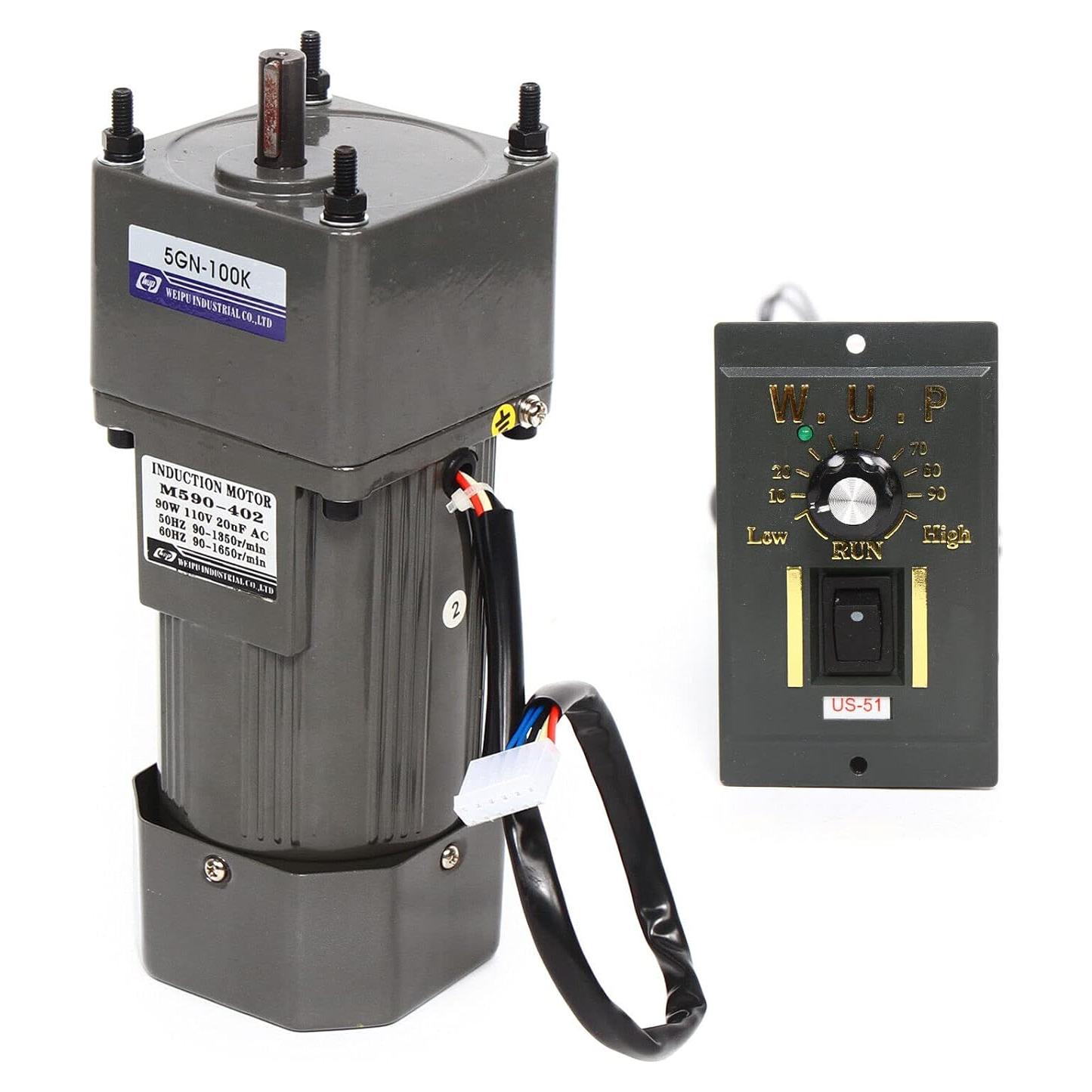 Motor de Engranaje AC 110V 90W Monofásico 0-13.5RPM 24Nm