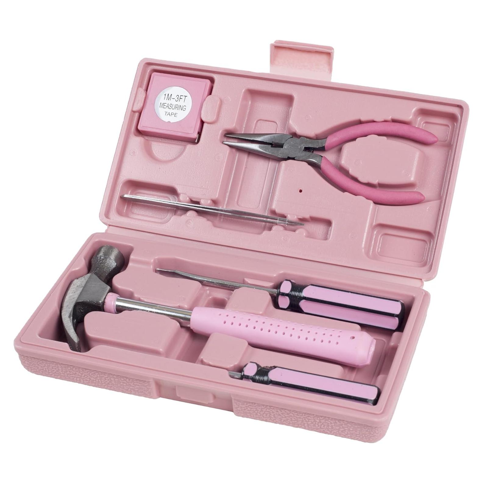 Kit de Herramientas Portátil Stalwart 7 Piezas Rosa