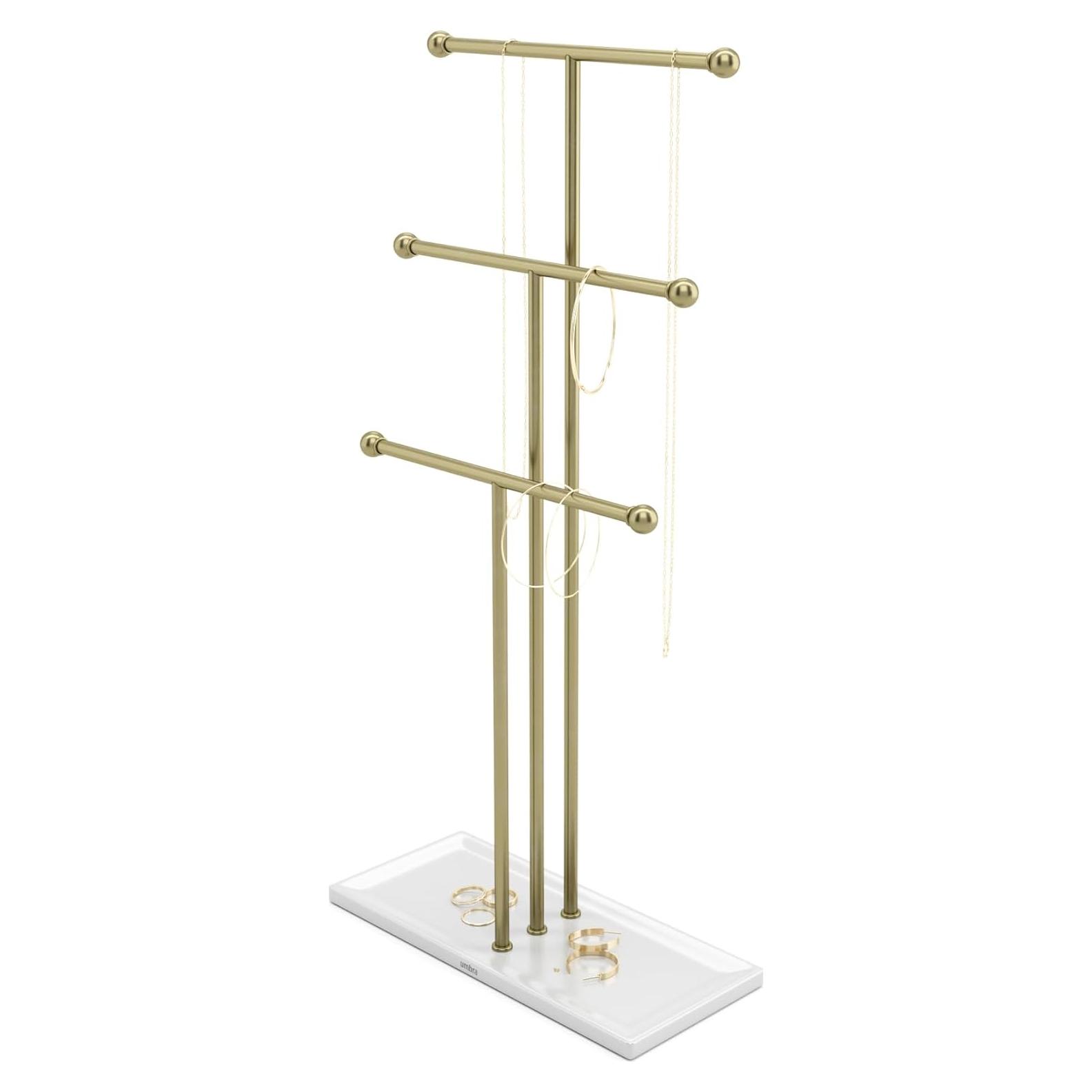 Soporte de Joyería Trigem Umbra 3 Niveles Dorado 48 cm