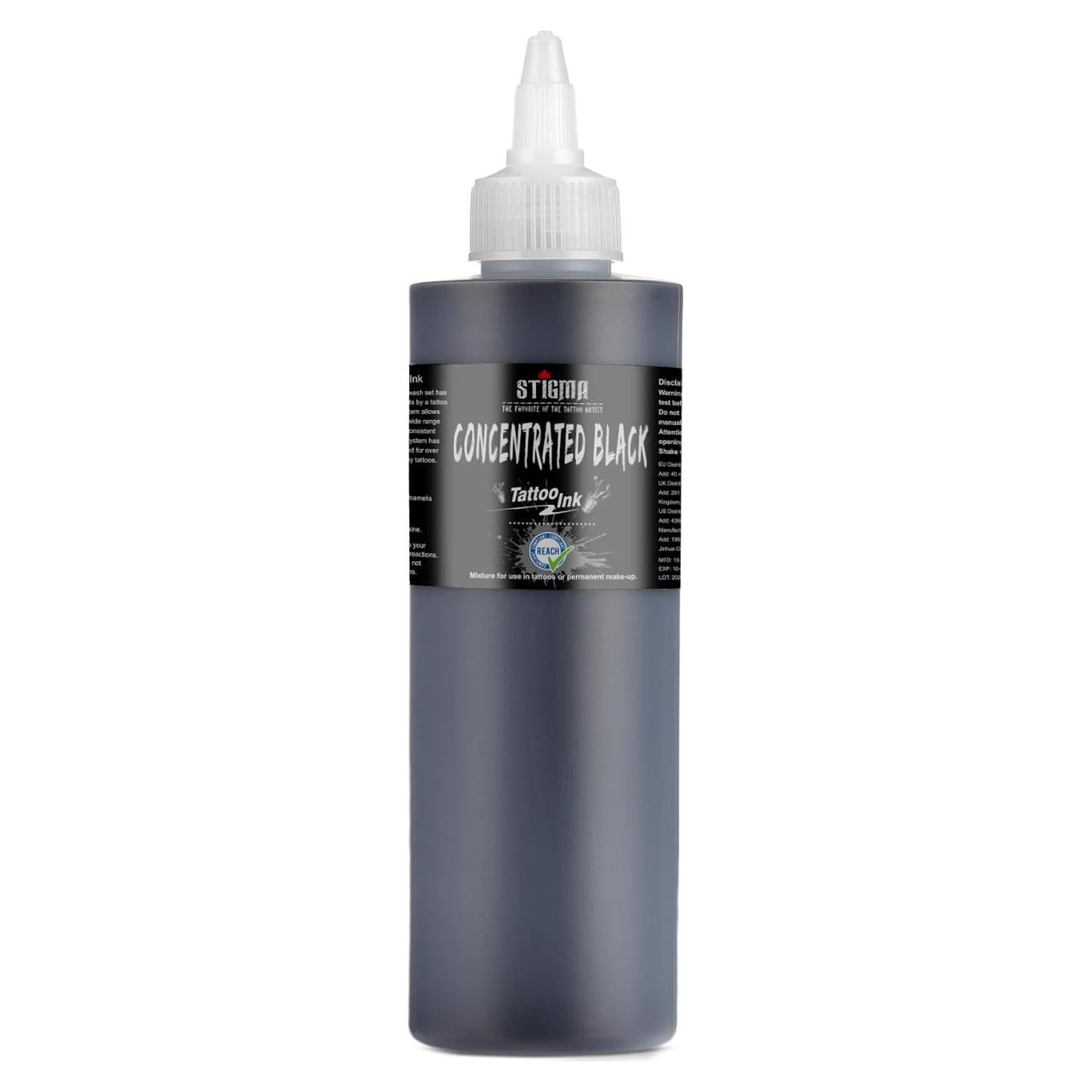 Tinta de Tatuaje Negra STIGMA 240ml Profesional Concentrada