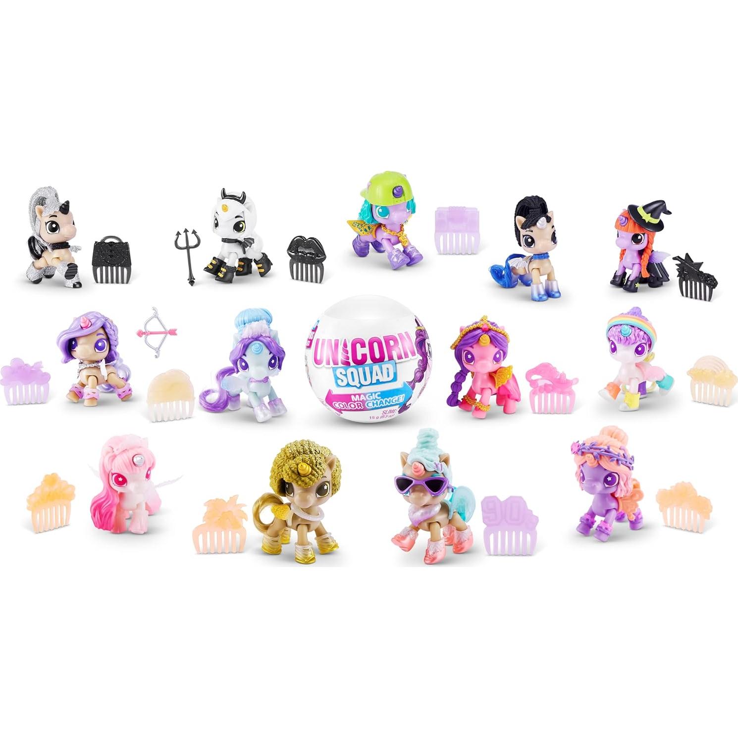 5 Sorpresa Unicornio Escuadrón ZURU Cambio de Color Mágico