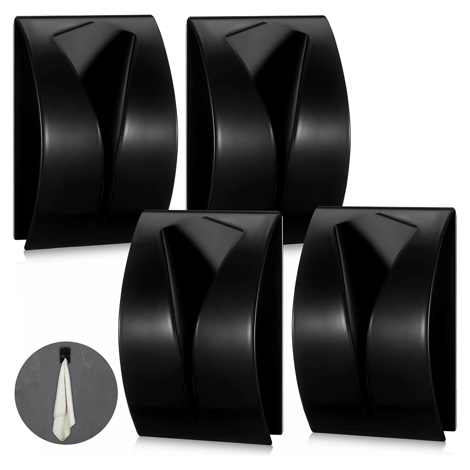 Soporte de Toallas Autoadhesivo Boao de Acero Inoxidable Negro