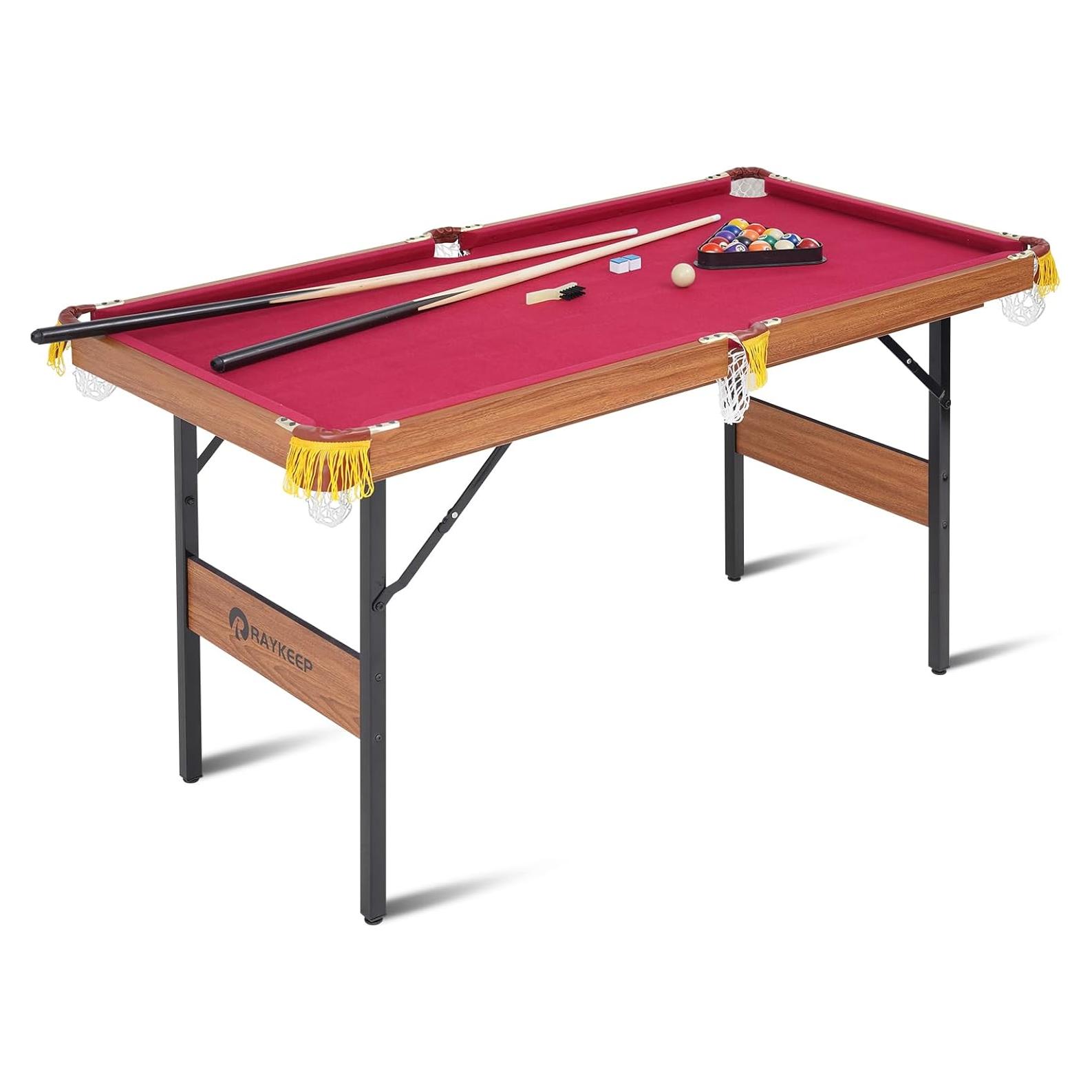 Mesa de Billar Portátil RAYKEEP 54" (137 cm) Plegable con Accesorios