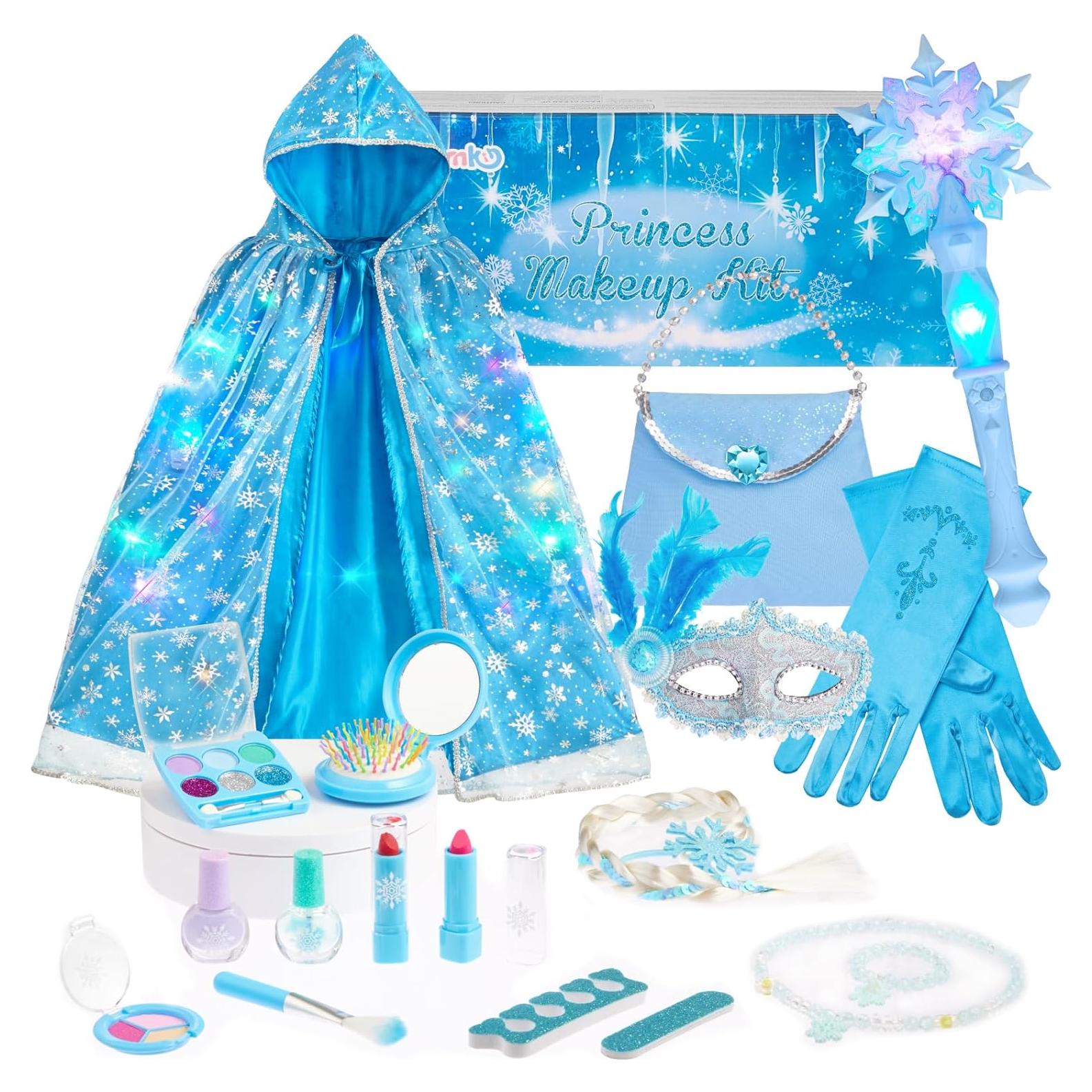 Conjunto de Disfraz de Princesa con Capa Iluminada y Accesorios