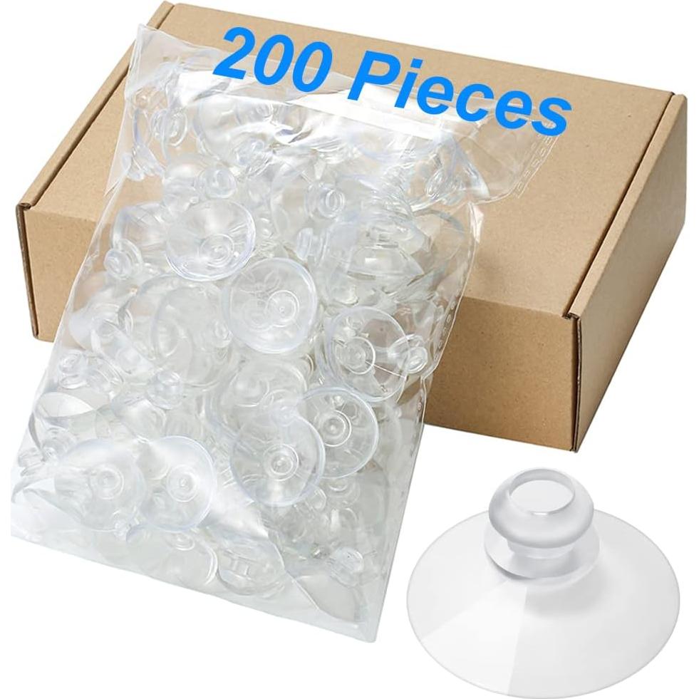 200 Ventosas Transparentes 3.05 cm LuluEasy para Organización