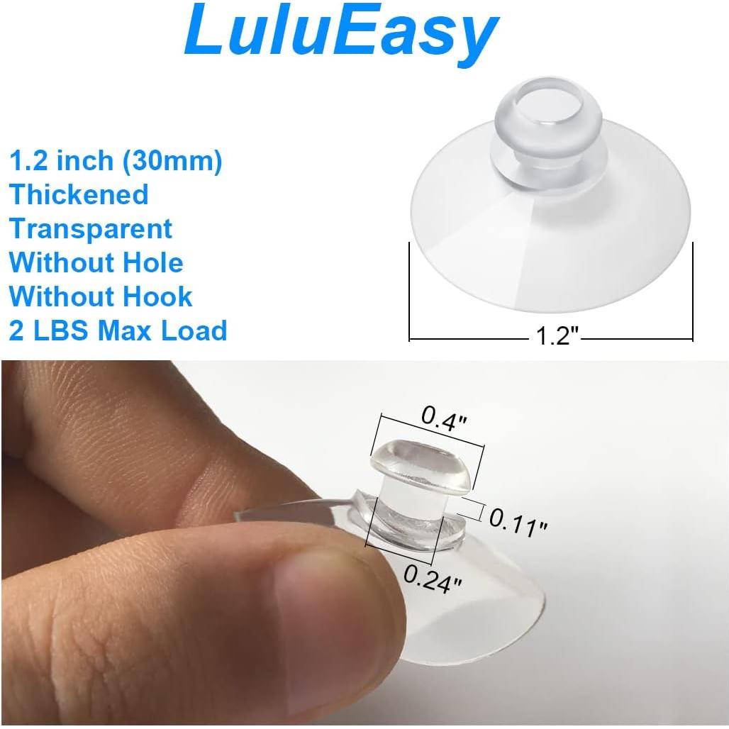 200 Ventosas Transparentes 3.05 cm LuluEasy para Organización