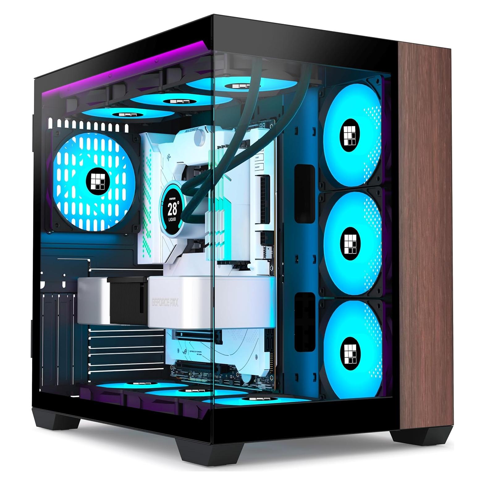 Caja de PC FOIFKIN M9 ATX Mid-Tower con 3 Ventiladores ARGB