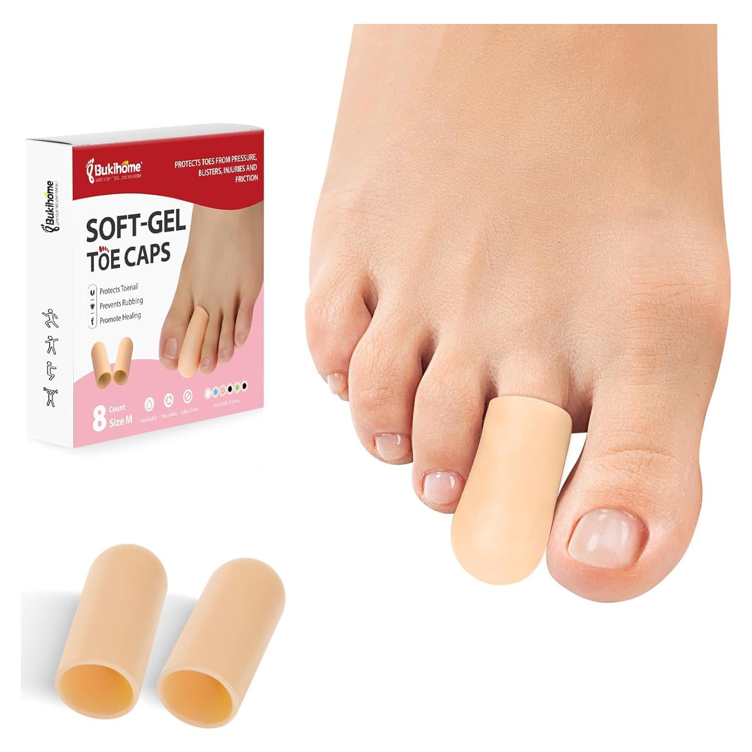 Protector de Dedos de Gel Bukihome - 8 Pcs Tamaño Mediano