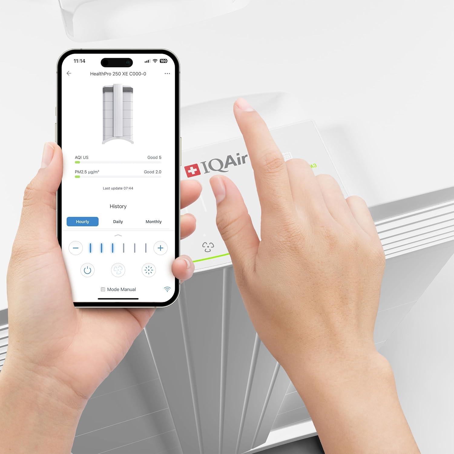 Purificador de Aire IQAir HealthPro Plus XE - Filtración HyperHEPA