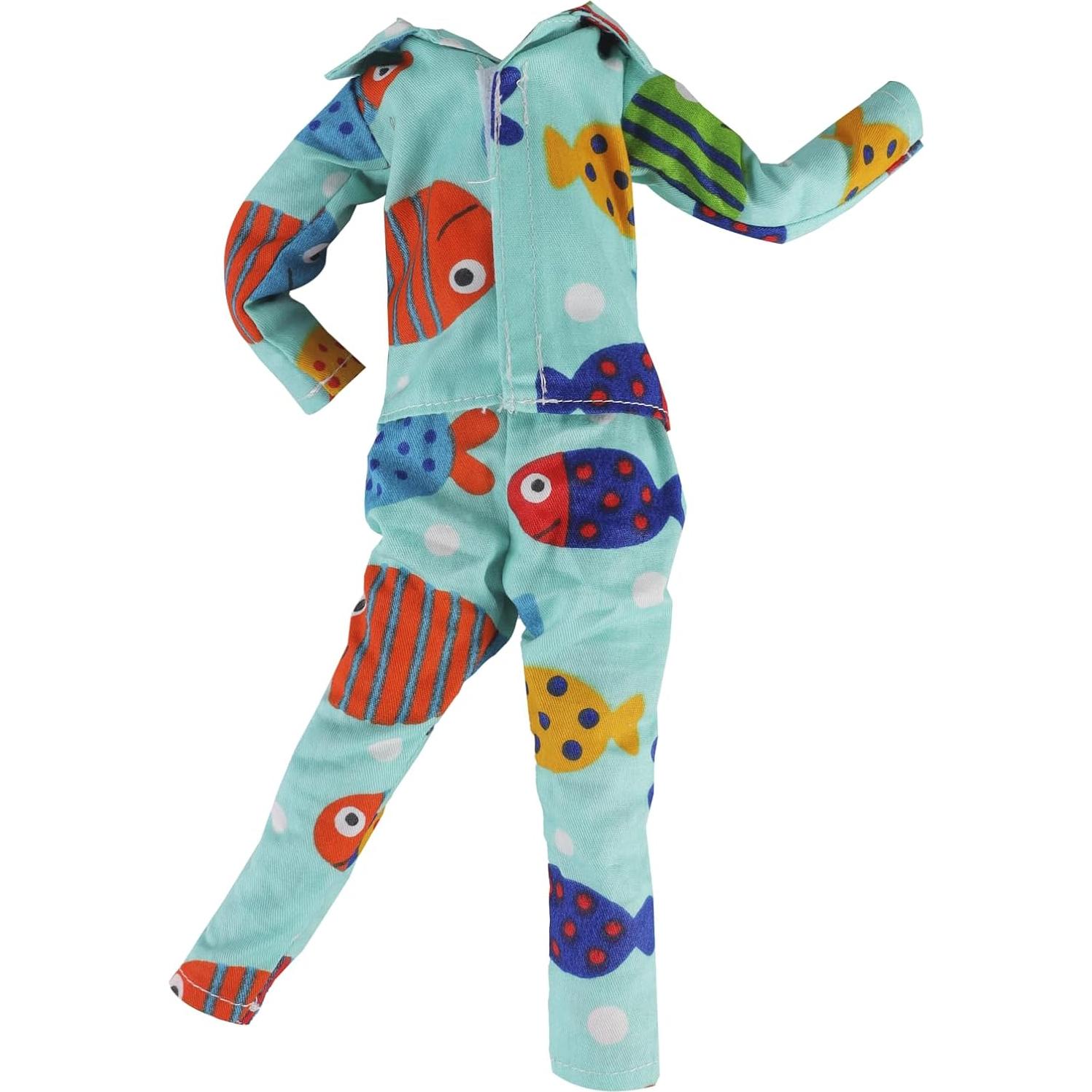 Pijama Camisón Verde Navidad E-TING para Muñeca Elfo