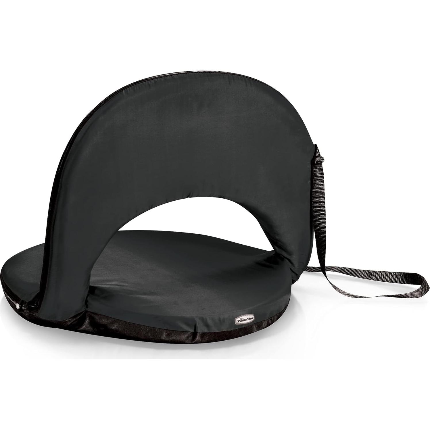 Asiento Plegable de Estadio PICNIC TIME Oniva Negro con Respaldo