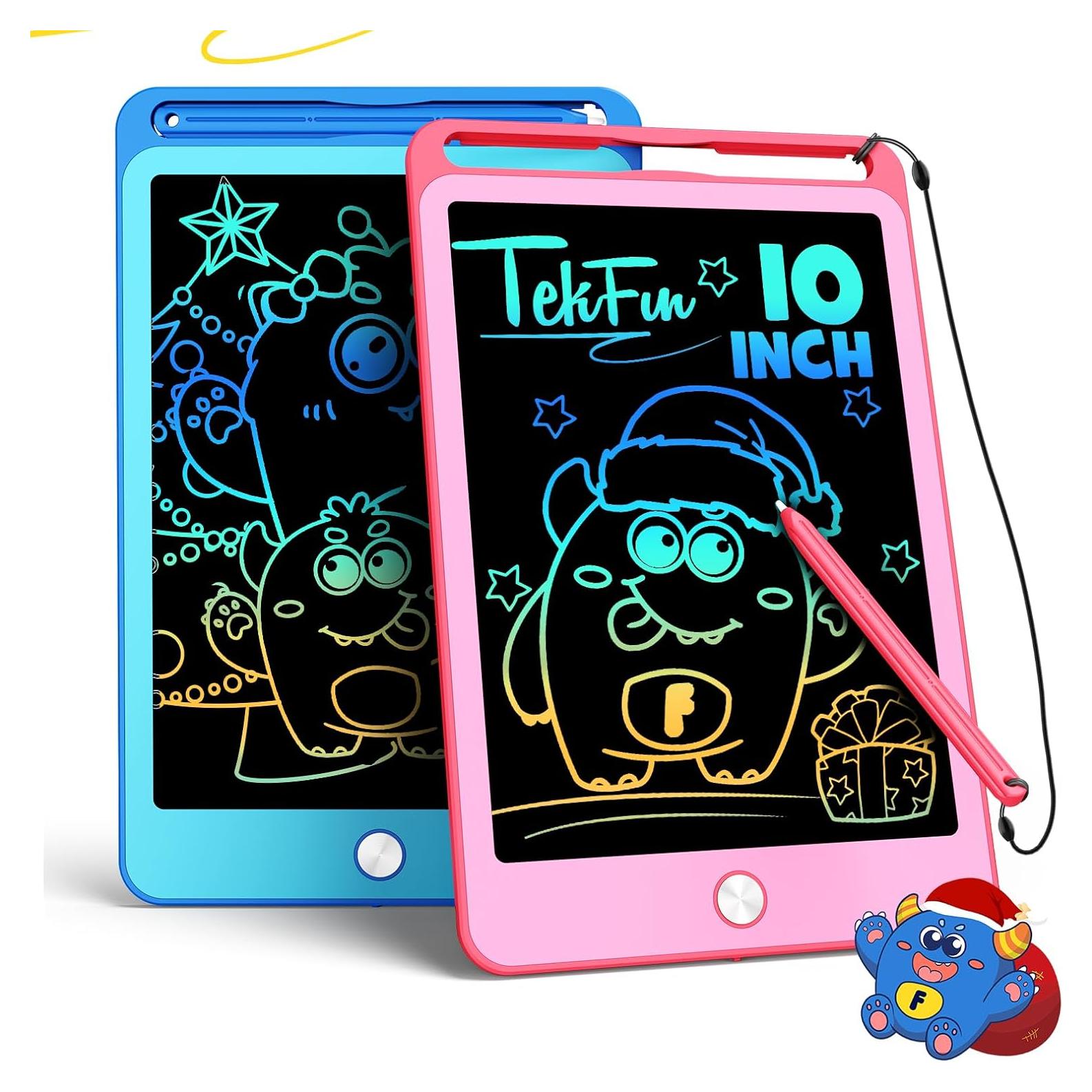 Tableta de Escritura LCD TEKFUN 10" Azul y Rosa - 2 Pack