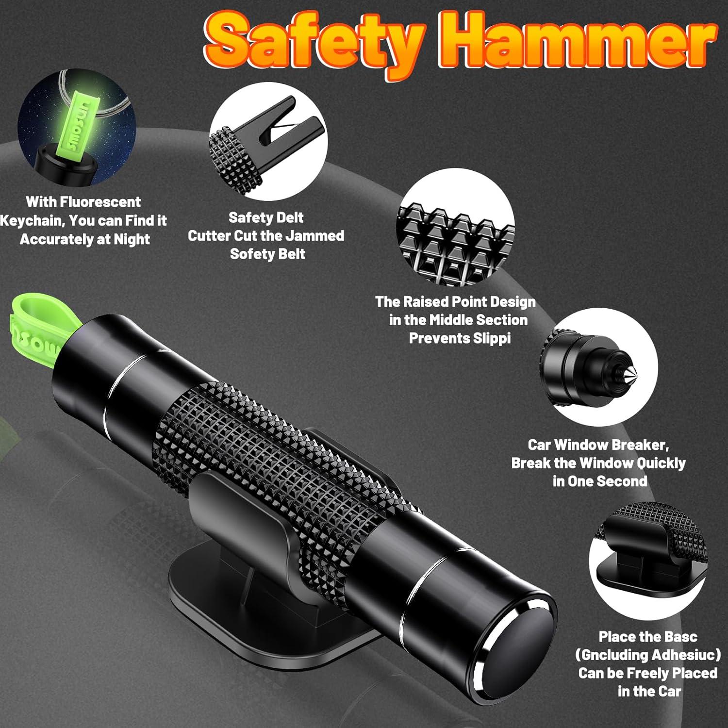 Rompe Ventanas 2 en 1 smosun - Herramienta de Emergencia Azul