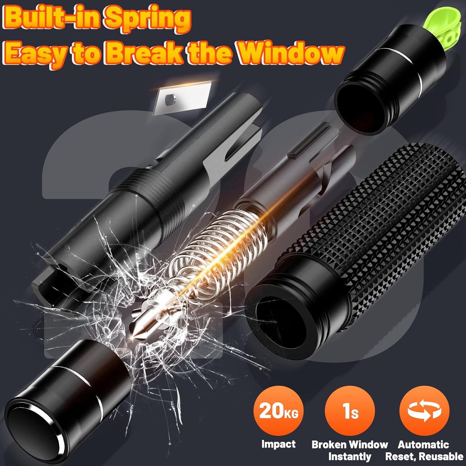 Rompe Ventanas 2 en 1 smosun - Herramienta de Emergencia Azul