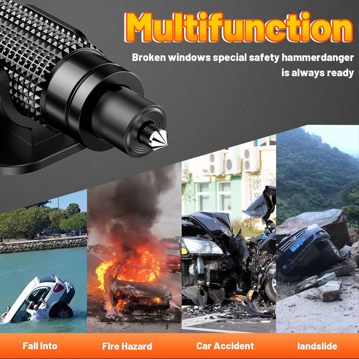 Rompe Ventanas 2 en 1 smosun - Herramienta de Emergencia Azul