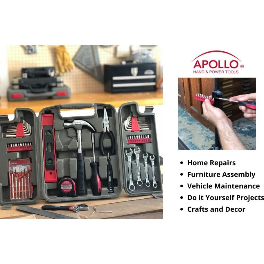 Juego de Herramientas Manuales 53 Piezas Apollo - Rojo